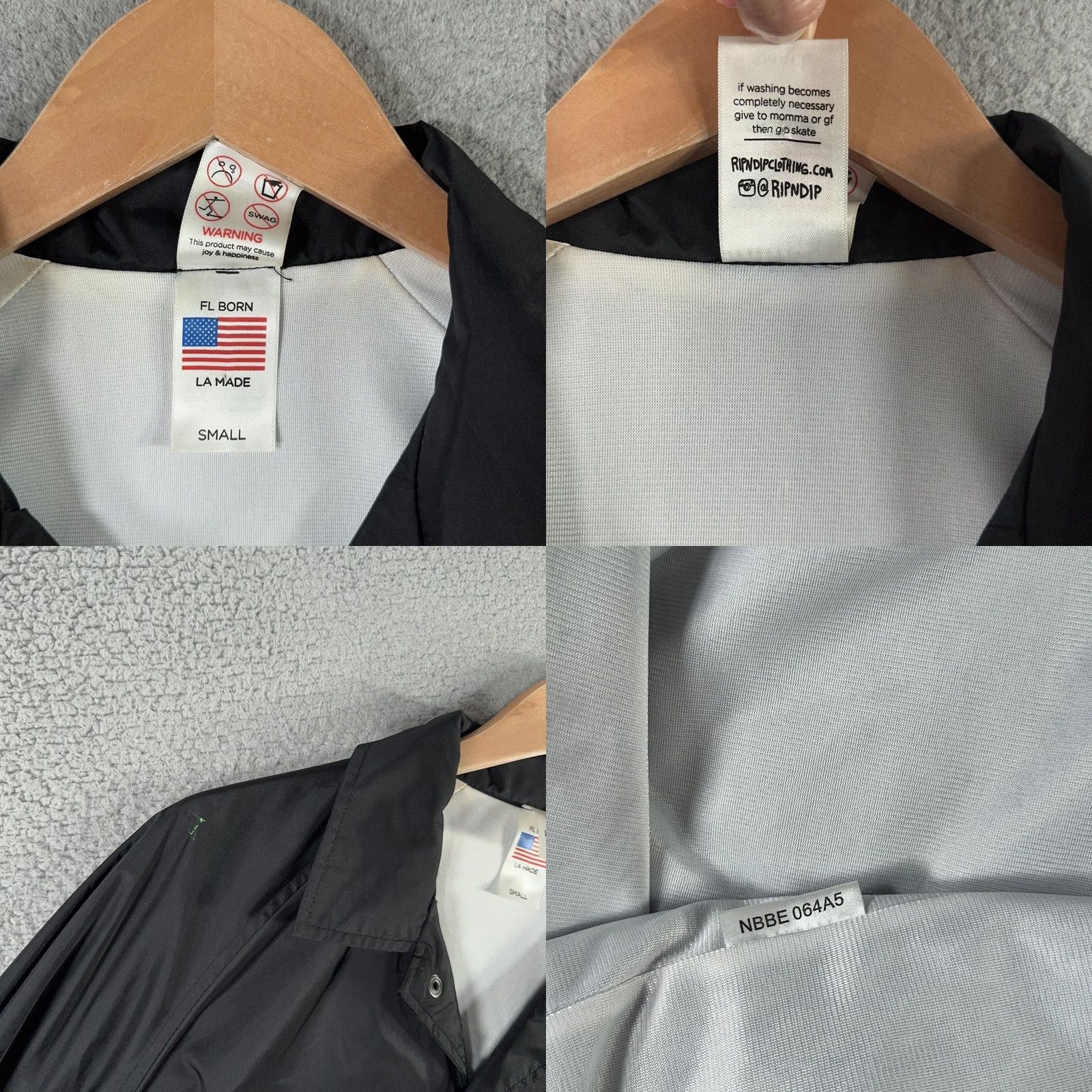 RIPNDIP RIPNDIP Jacket Mens Small Black We Out Here Alien Windbreaker Streetwear Coach Size US S / EU 44-46 / 1 - 8 Thumbnail
