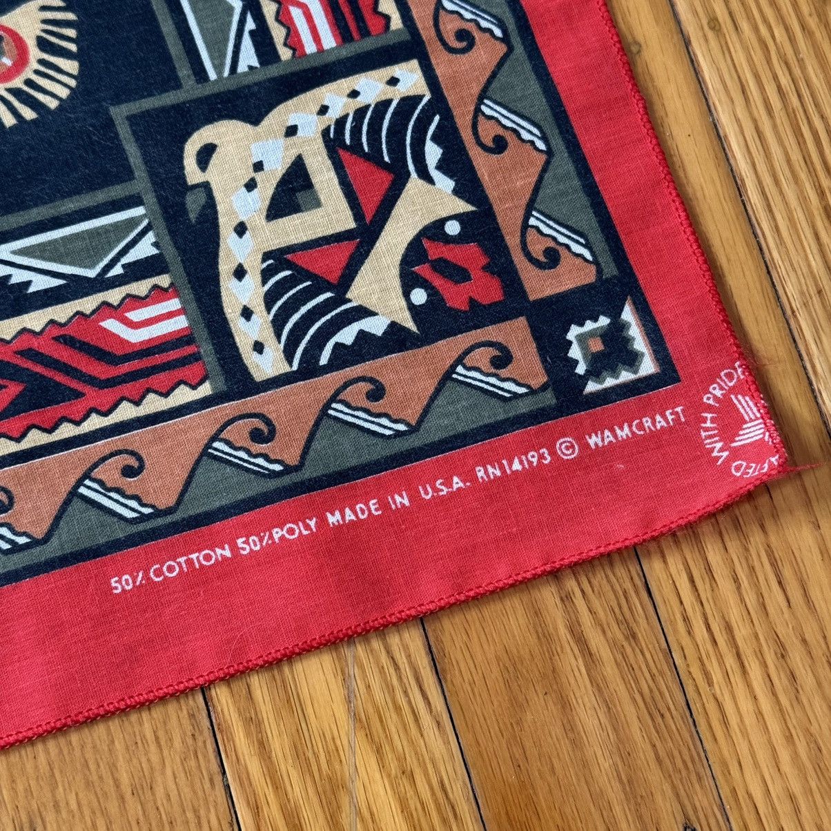 Vintage Vintage Wamcraft Bandana Southwest Native American Style Size ONE SIZE - 2 Thumbnail