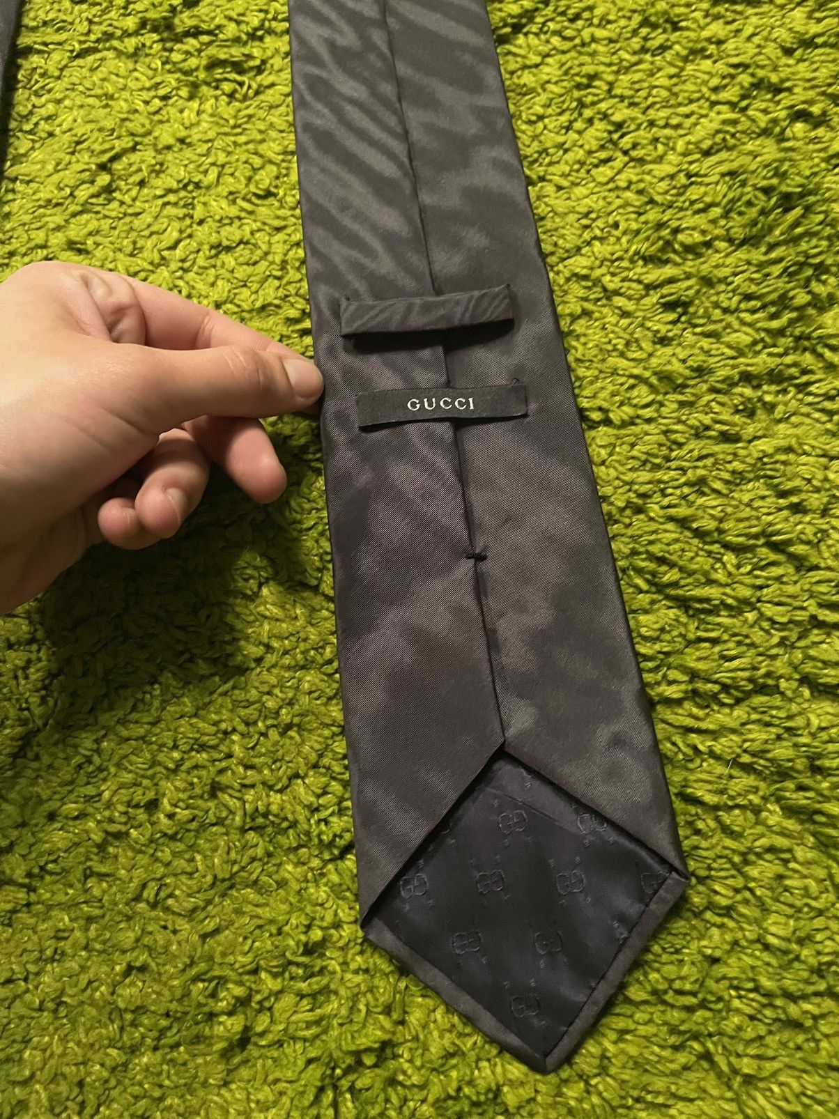 Gucci Gucci textured pattern luxury silk tie Size ONE SIZE - 3 Thumbnail