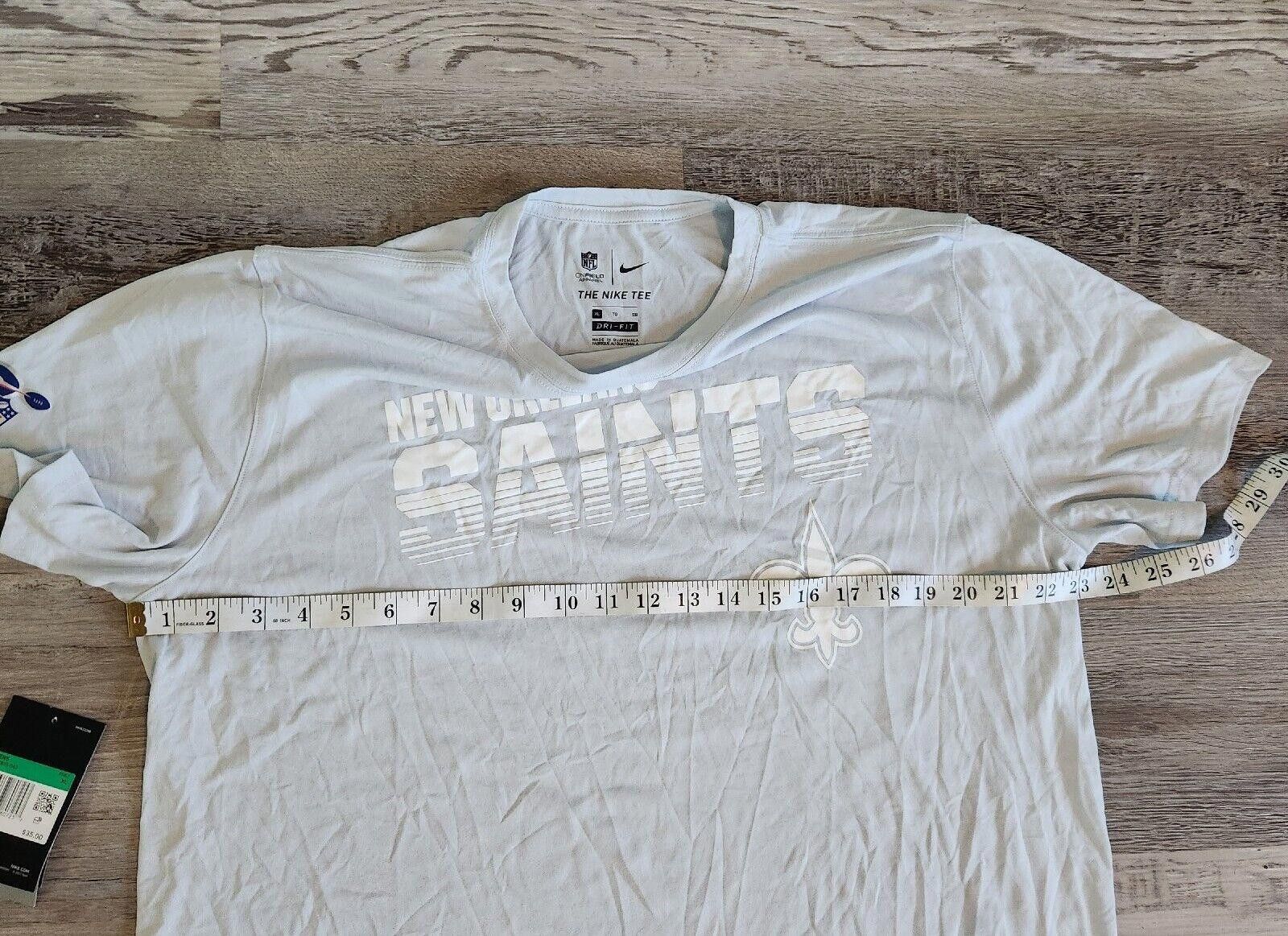 Nike The Nike Tee New Orleans Saints Extra Large Blue NWT On Size ONE SIZE - 5 Thumbnail