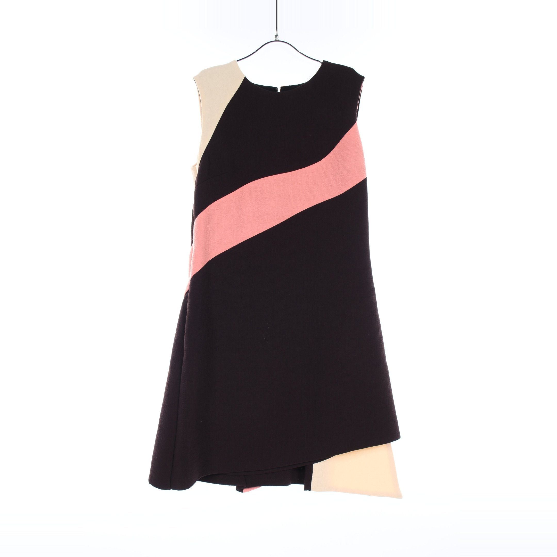 Dior Dior One Piece No Sleeve Wool Dark Brown Pink Ivory Layered Size ONE SIZE - 1 Thumbnail