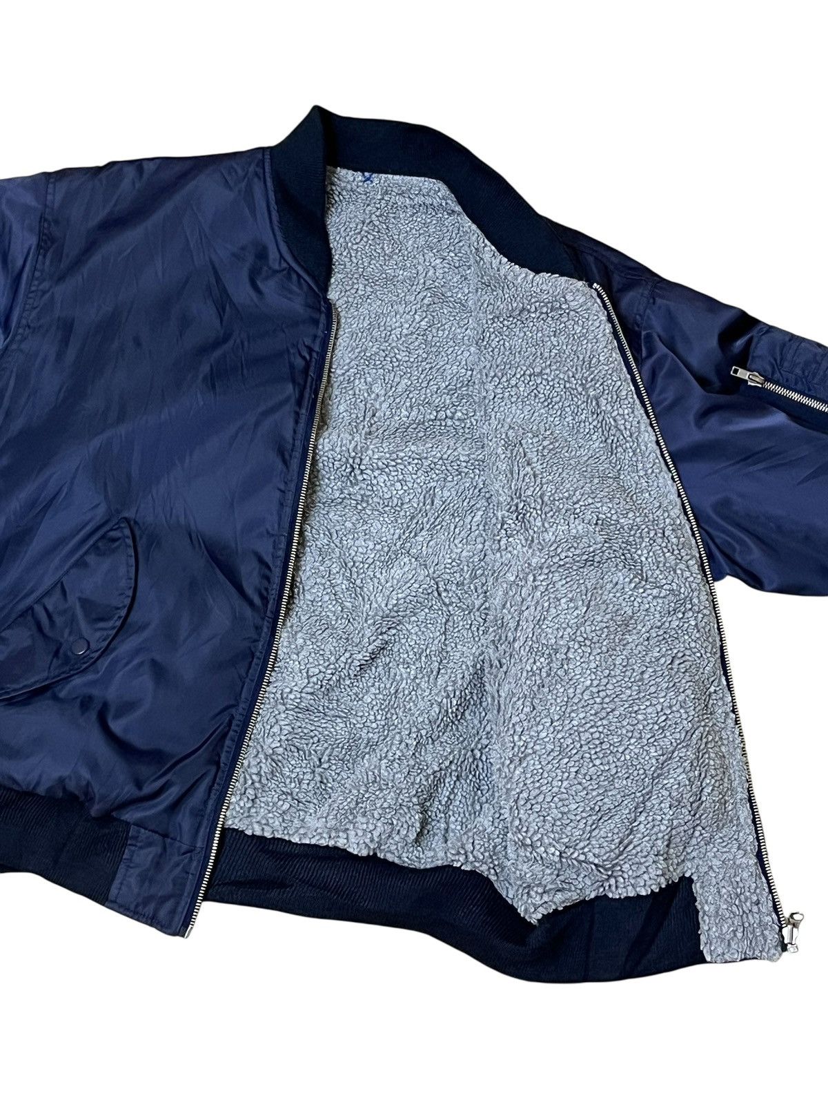 Japanese Brand Vintage SUNTORY BOSS COFFE reversible ma-1 bomber jackets Size US L / EU 52-54 / 3 - 7 Thumbnail