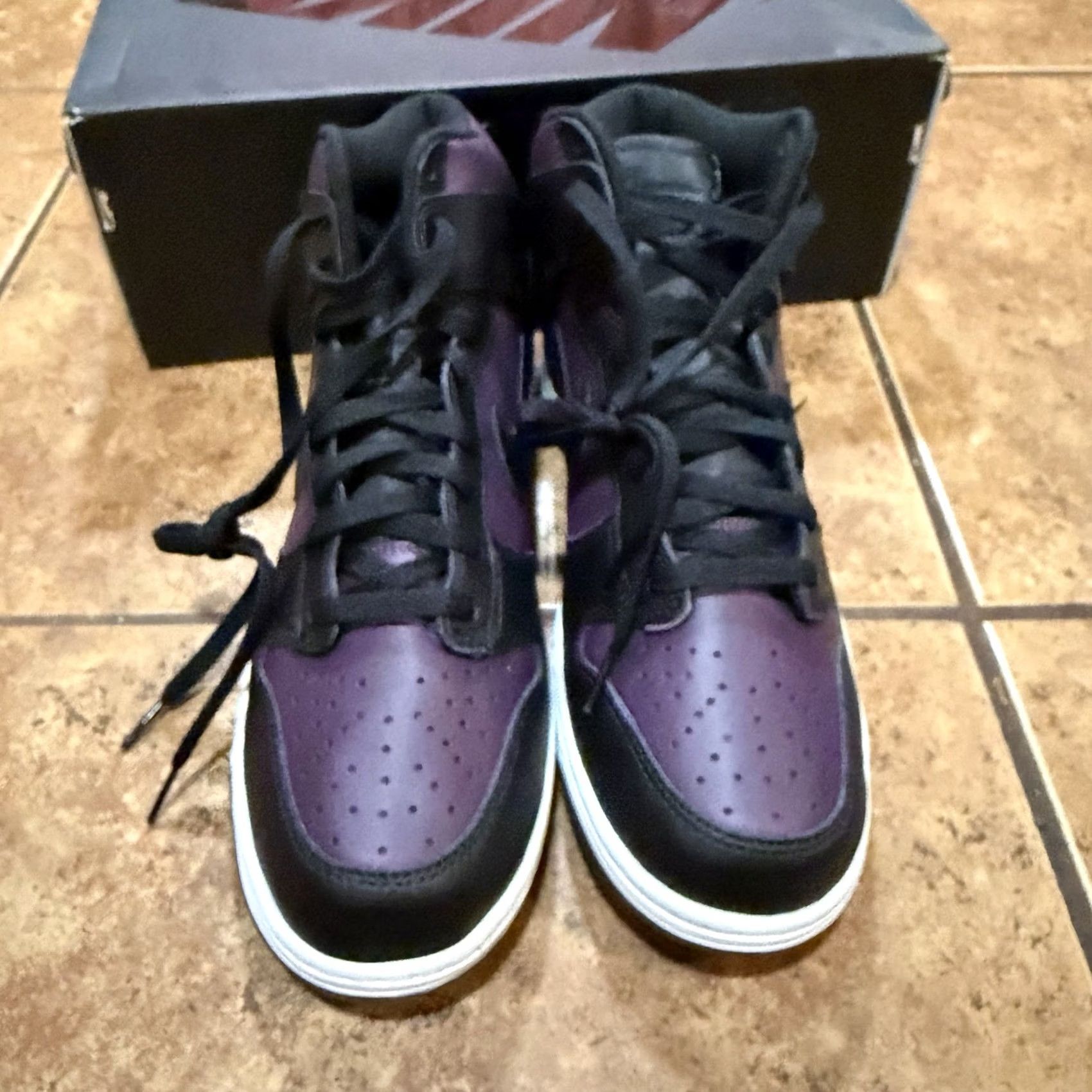 Nike Nike Dunk High Beijing DJ0382-600 OG Retro 2021 Size 12 - Fragment Design - Leather Purple Sneakers Mens Shoes Size US 12 / EU 45 - 4 Thumbnail