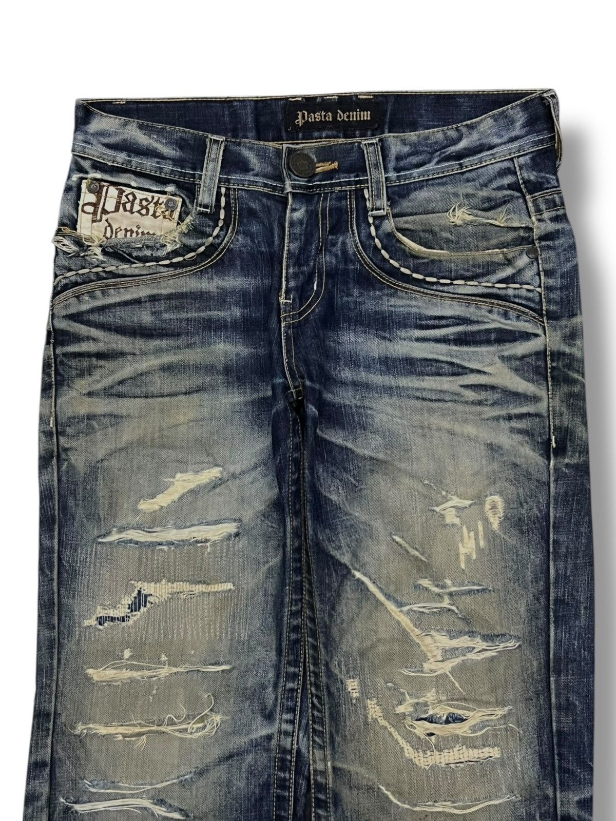 If Six Was Nine Loose Vintage Pasta Denim - Whiskering Mud Wash Jeans Size US 32 / EU 48 - 4 Thumbnail