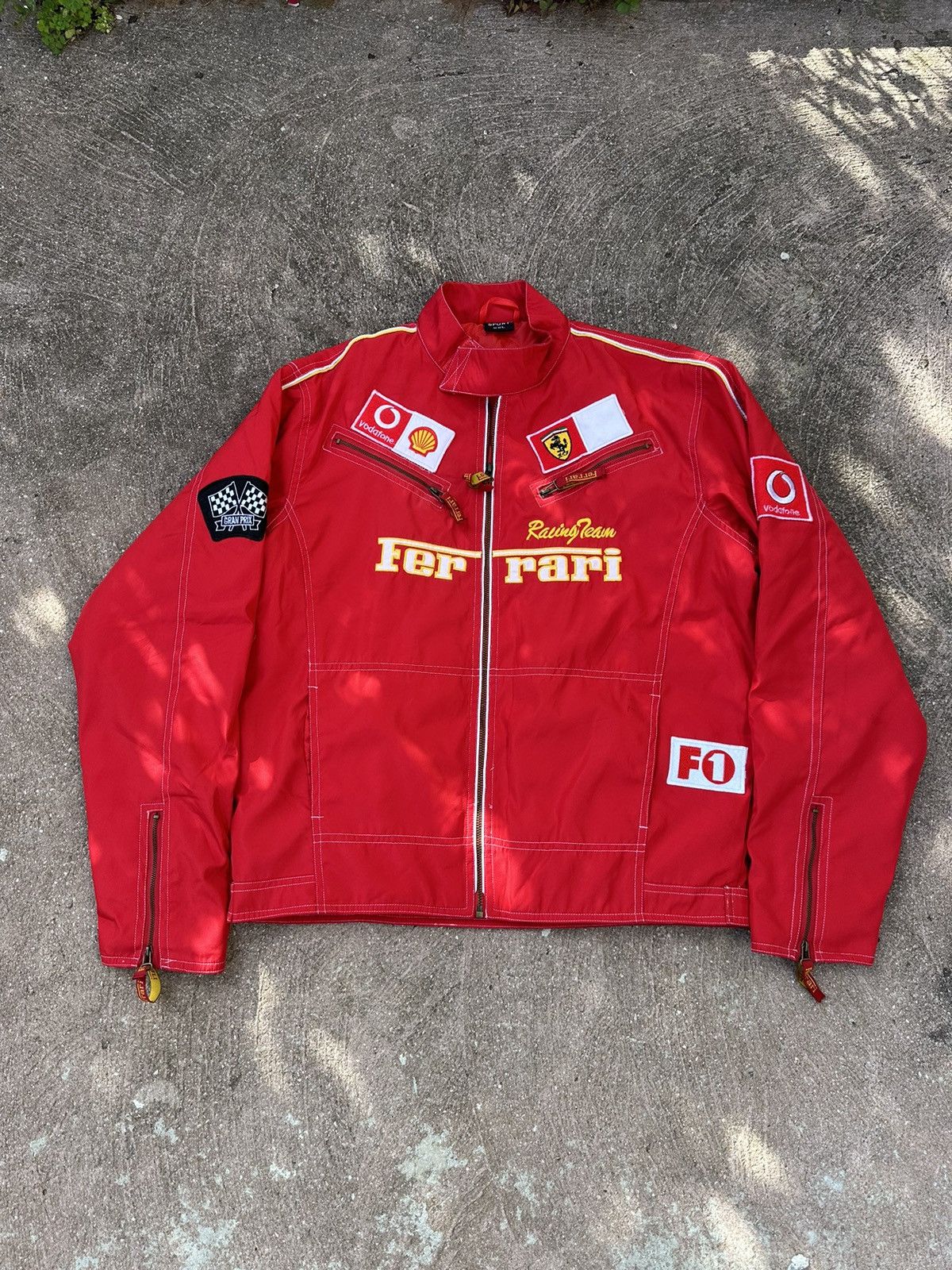 image of Ferrari Racing Jacket Vintage Red, Men's (Size XL)