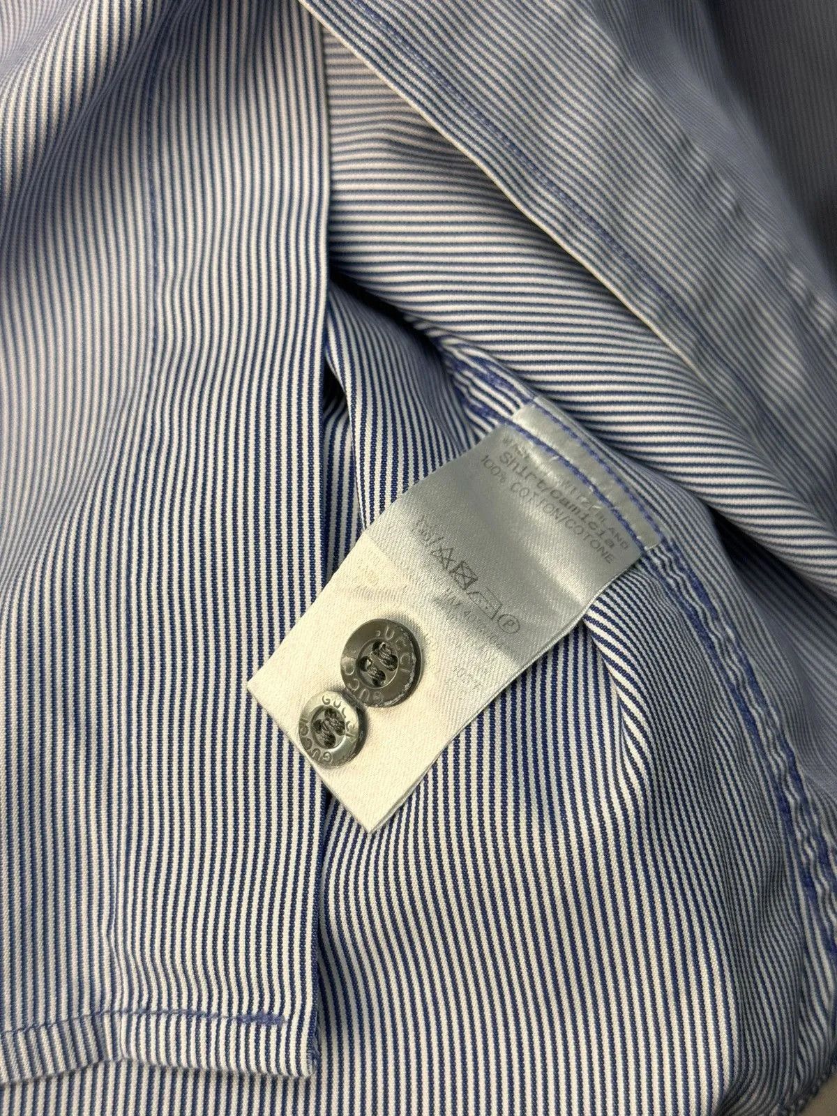 Gucci Vintage Gucci RARE Striped Silk Blue Shirt Size US L / EU 52-54 / 3 - 9 Thumbnail