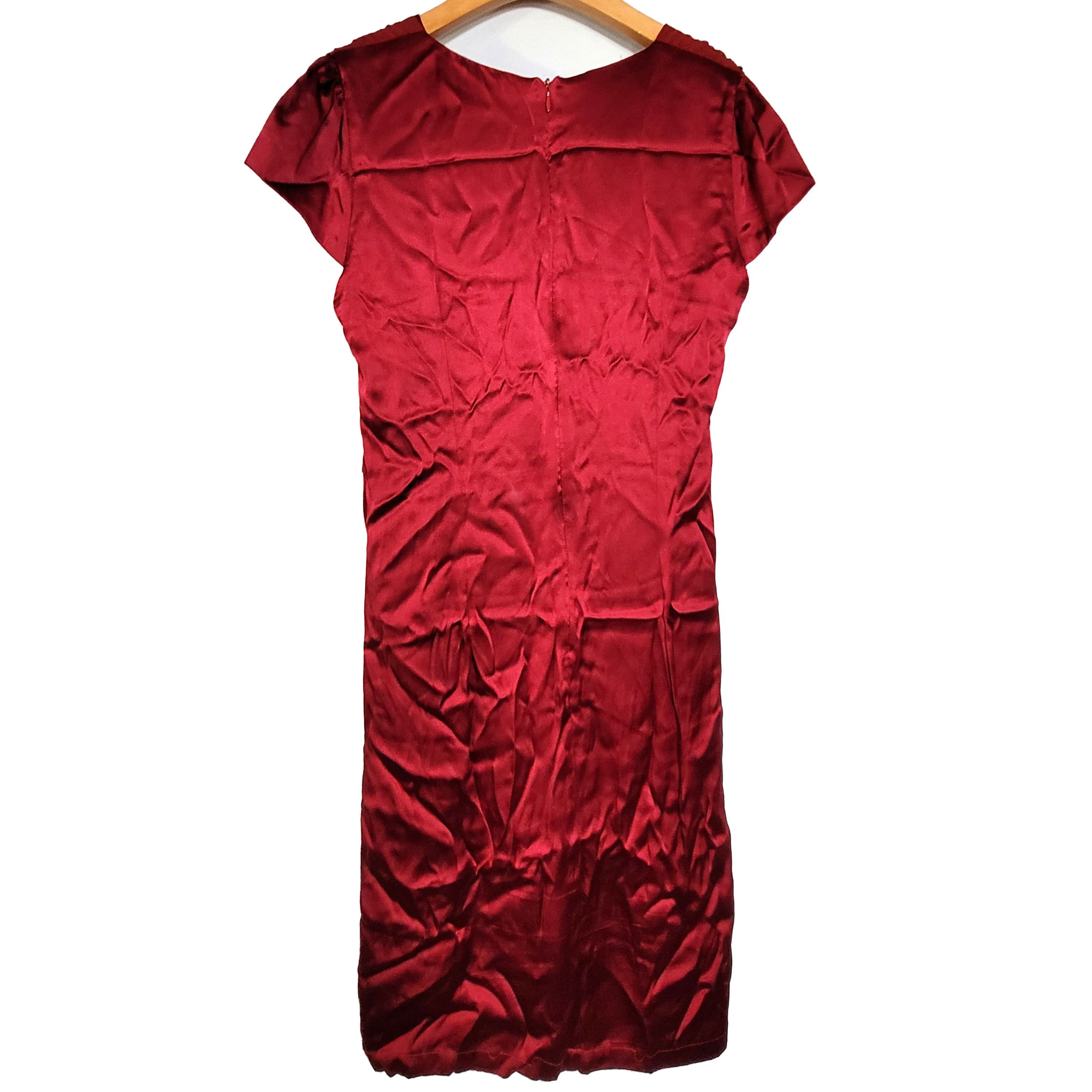 Other Women's Silk Size XS Short Sleeve Satin Dress SDK380 Size XS / US 0-2 / IT 36-38 - 2 Thumbnail
