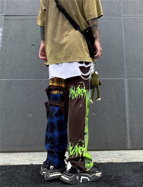 Hysteric Glamour Y2k Plaid kill bill patchwork pants Size US 28 / EU 44 - 4 Thumbnail