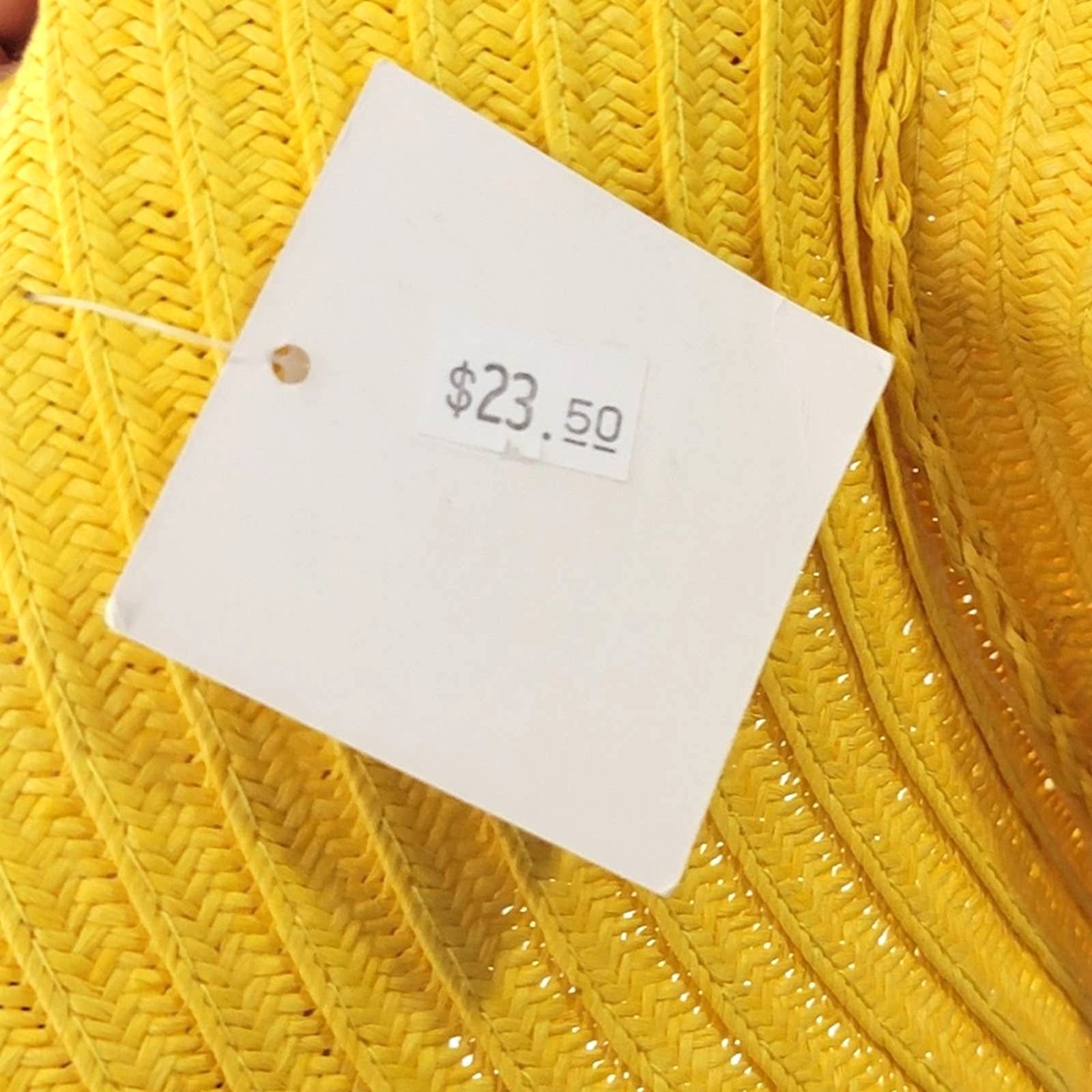 Designer NEW Floppy Summer Sunshine Yellow Widebrim Hat Size ONE SIZE - 9 Thumbnail