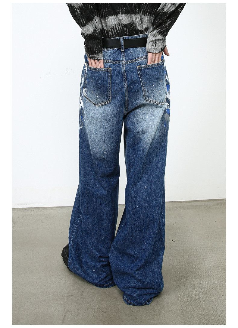 Japanese Brand × Jean Men's street retro ink-splashed trendy jeans Size US 32 / EU 48 - 6 Thumbnail