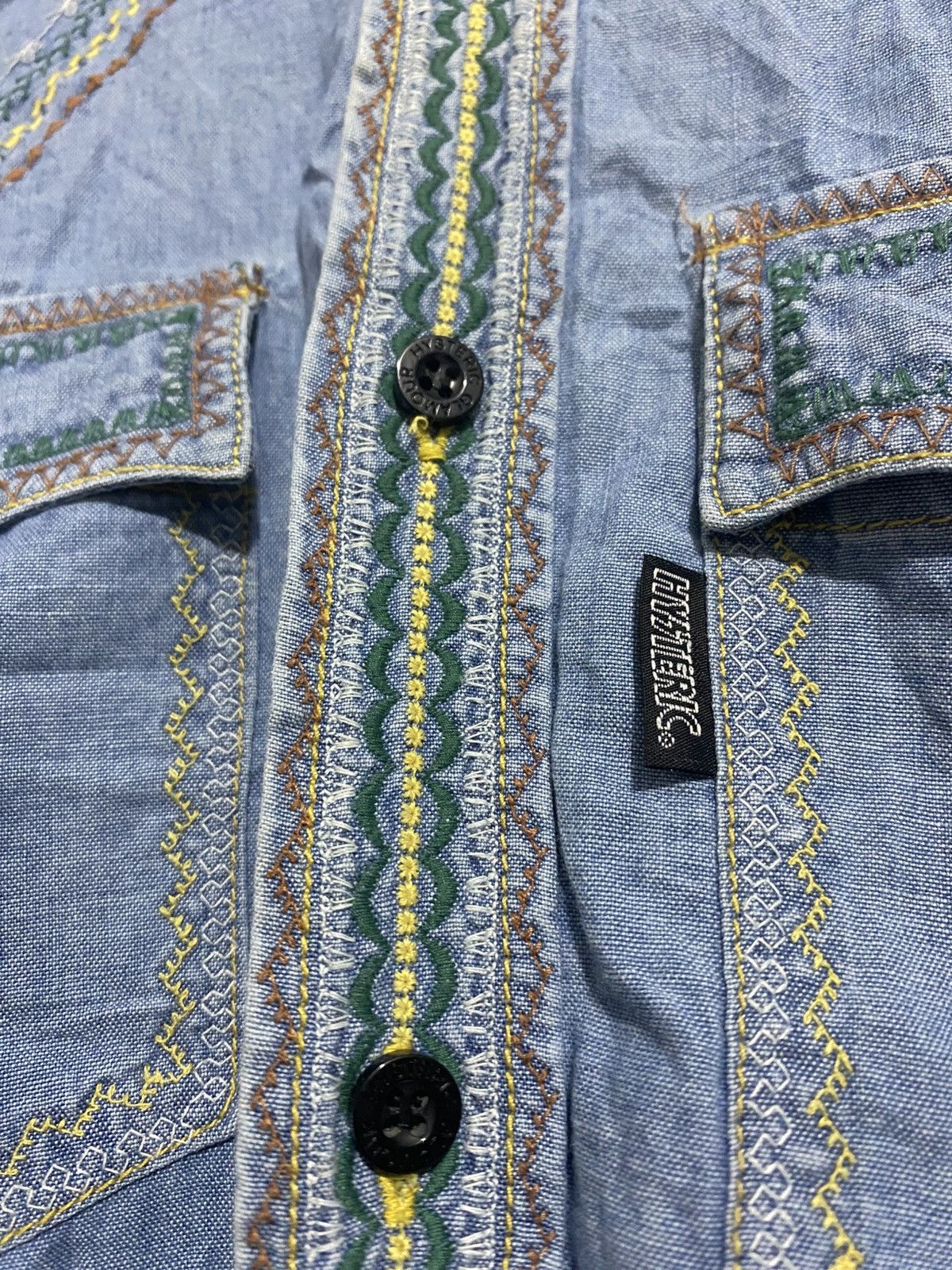 Hysteric Glamour HYSTERIC GLAMOUR Men's Denim Western Shirt Size US M / EU 48-50 / 2 - 6 Thumbnail