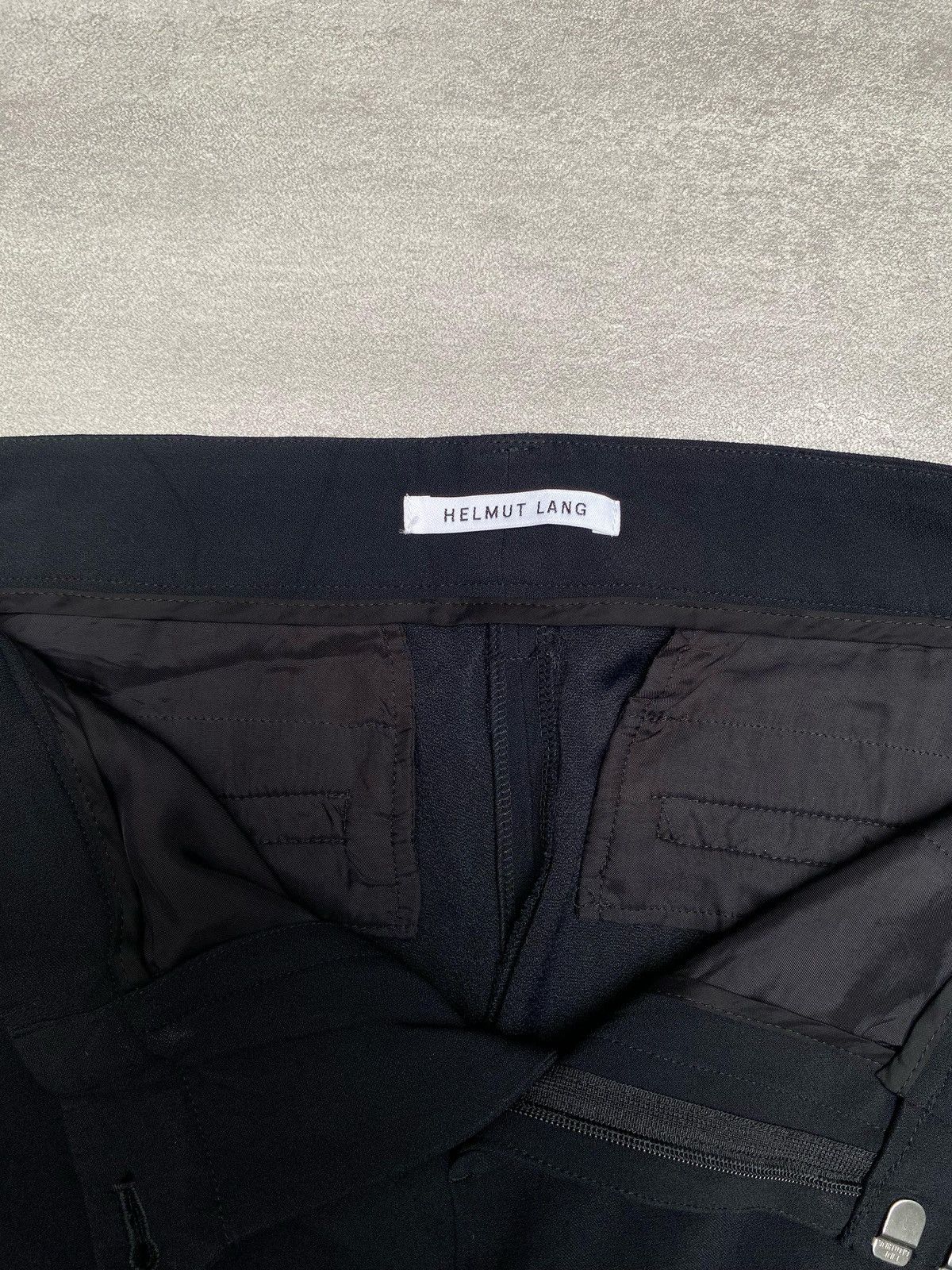 Helmut Lang Rayon Black Straight Leg Pants Size 31" - 3 Thumbnail