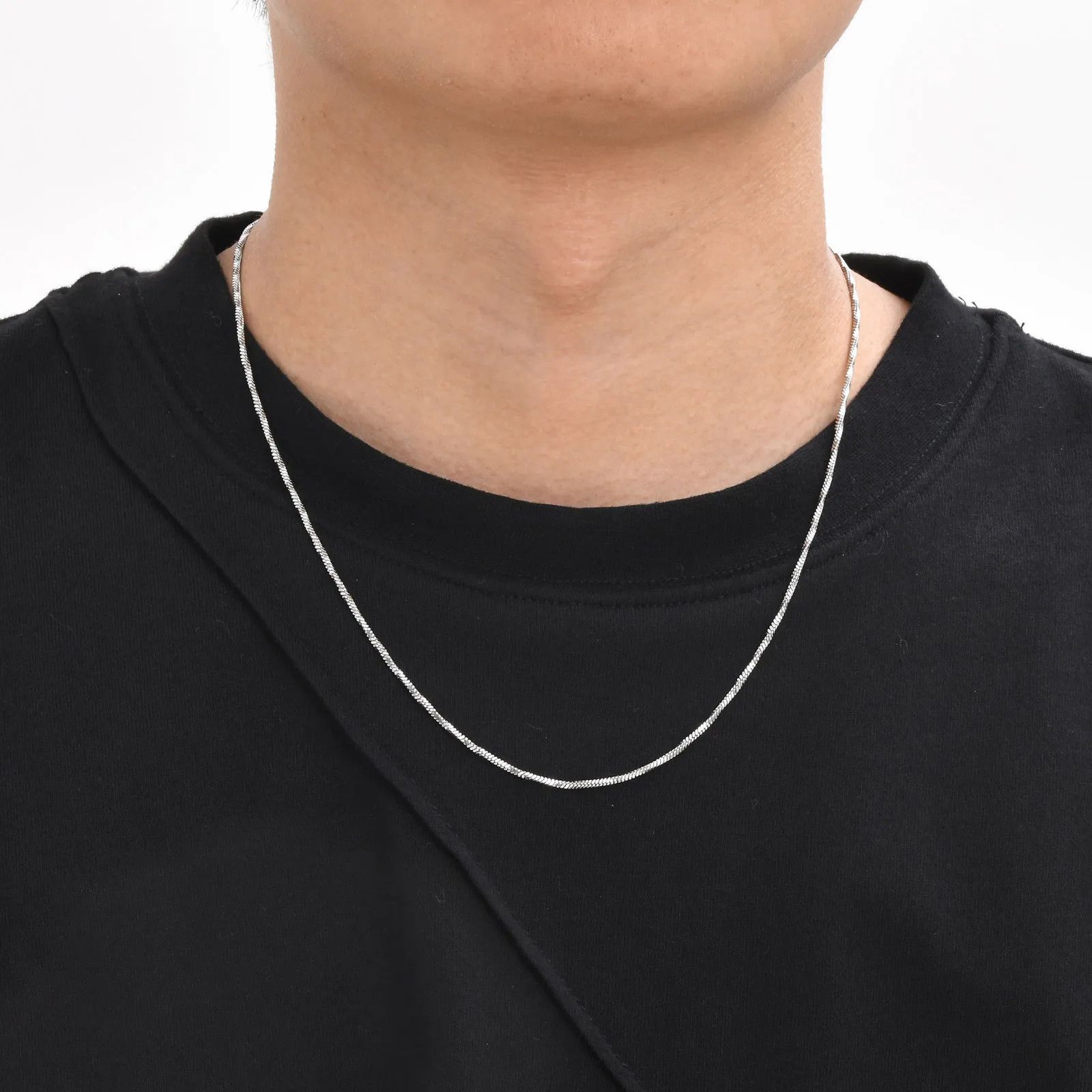 Jewelry × Vintage 2mm Square Snake Chain Necklace Size ONE SIZE - 2 Thumbnail