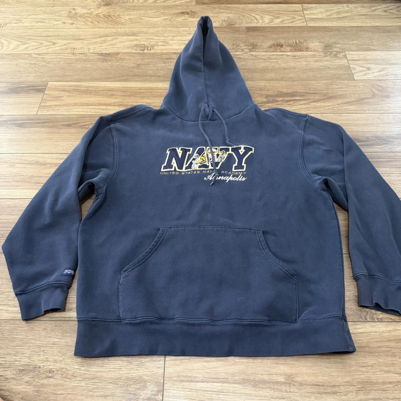 Jansport Vintage 90s Navy Midshipmen Jansport Hoodie Size US L / EU 52-54 / 3 - 1 Thumbnail