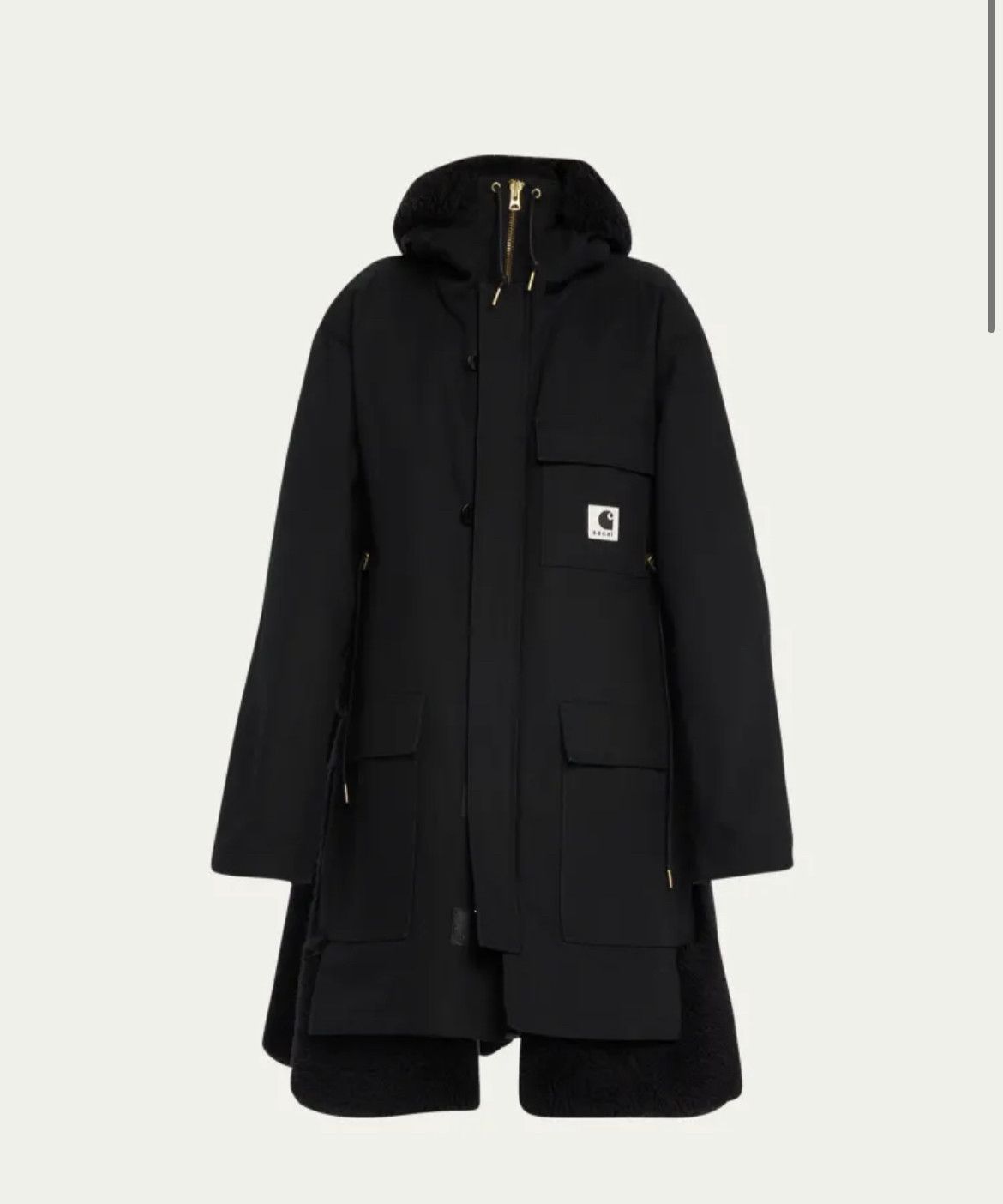 Sacai Sacai x Carhartt WIP Layered Hooded Canvas Parka | Grailed