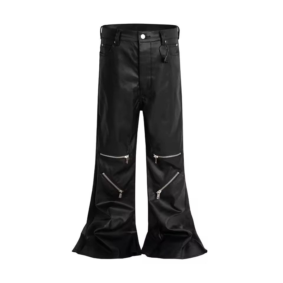 Other Gothic Punk Zipper Baggy Bootcut Flared Pants Size US 32 / EU 48 - 1 Thumbnail