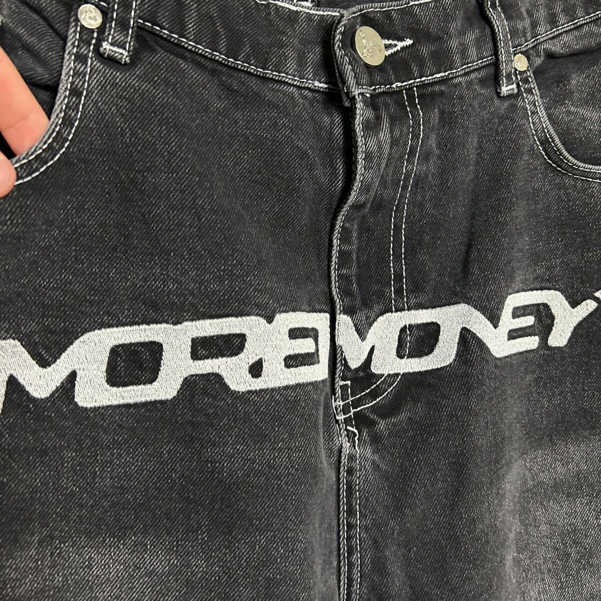 Other Mens MoreMoney More Love big logo black denim jeans Size US 32 / EU 48 - 5 Thumbnail