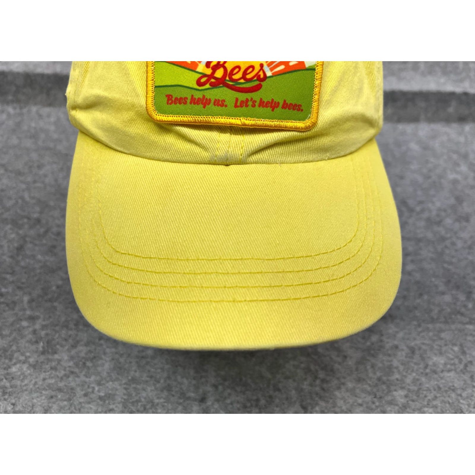 Vintage Dorfman Pacific Hat - Yellow Twill Baseball Cap - One Size - Men - Adjustable Strap Back - 100% Cotton - Bees Outdoor Theme Size ONE SIZE - 3 Thumbnail