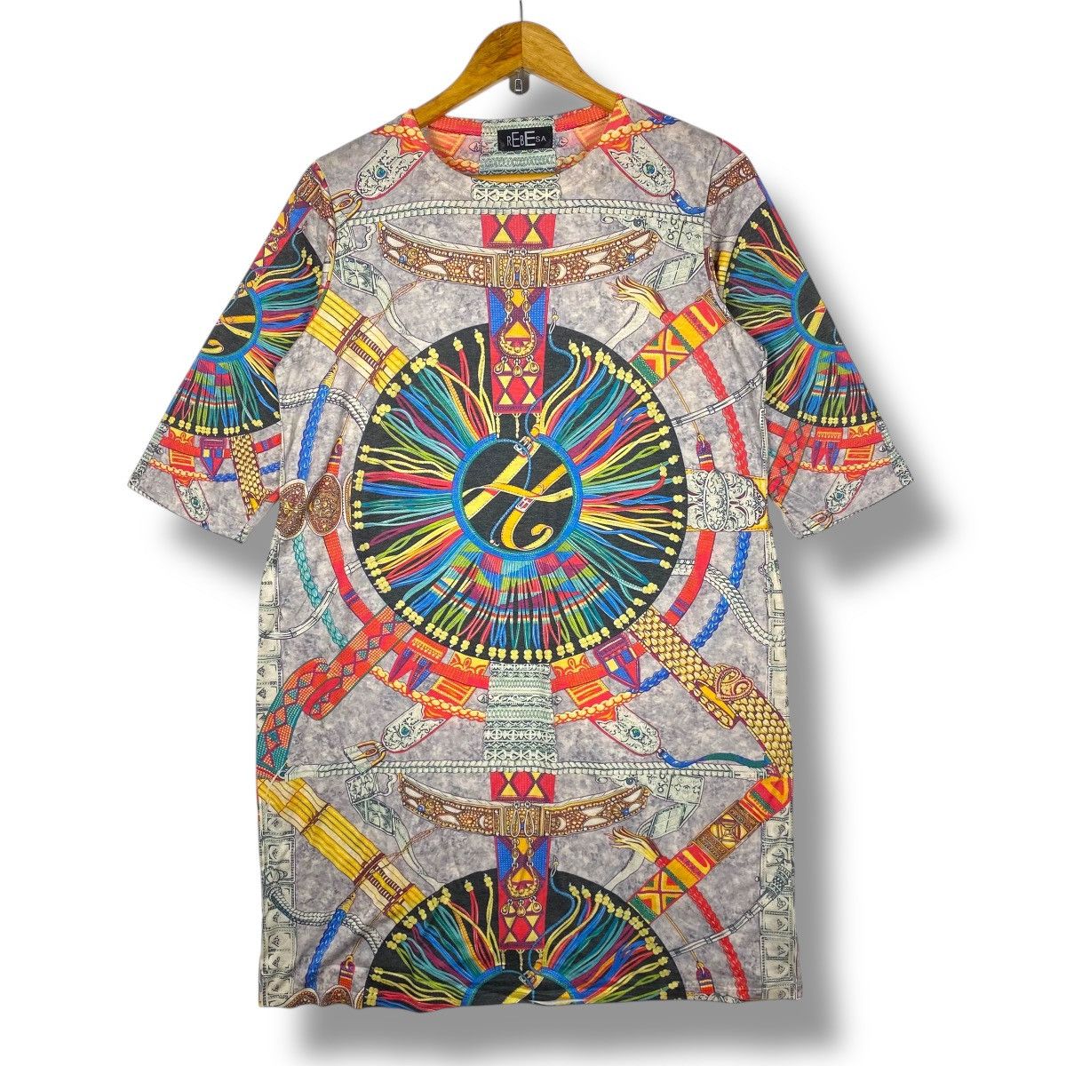 Designer Vintage Italian Designer REBESA Full Print Dress Women Tops Size M / US 6-8 / IT 42-44 - 1 Thumbnail
