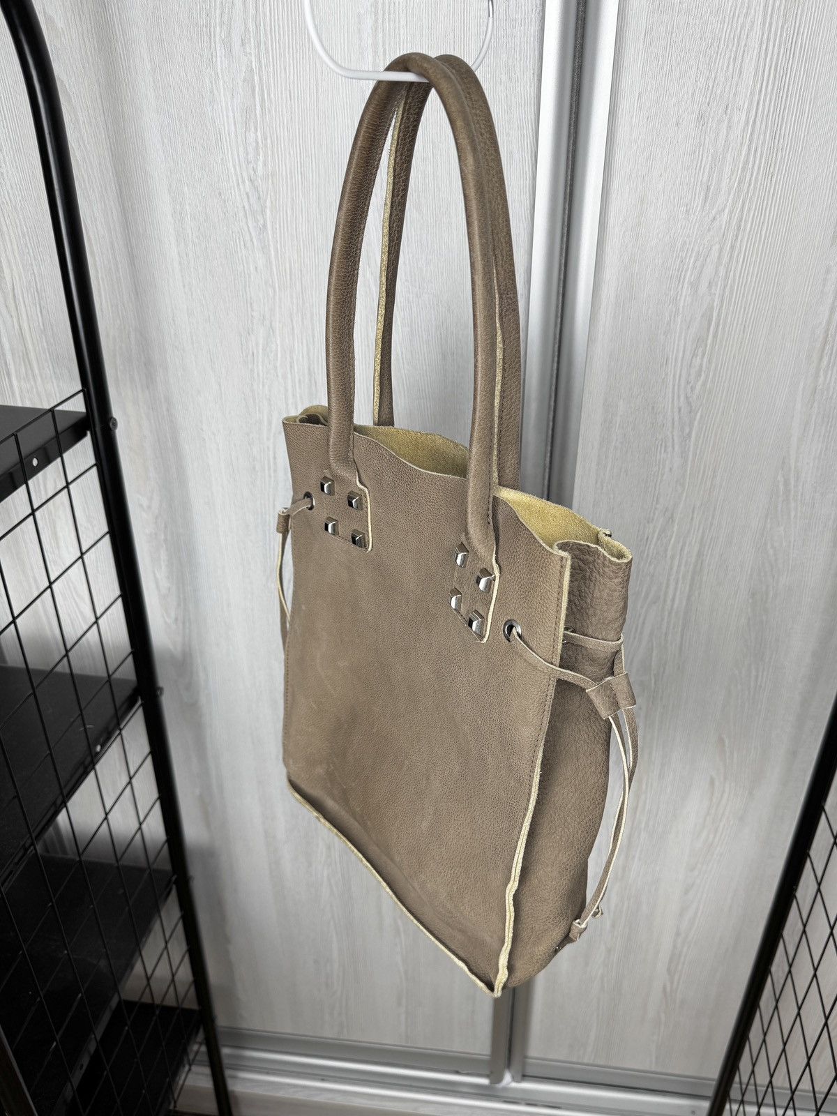 Orciani Orciani beige/grey soft leather tote bag Size ONE SIZE - 5 Thumbnail