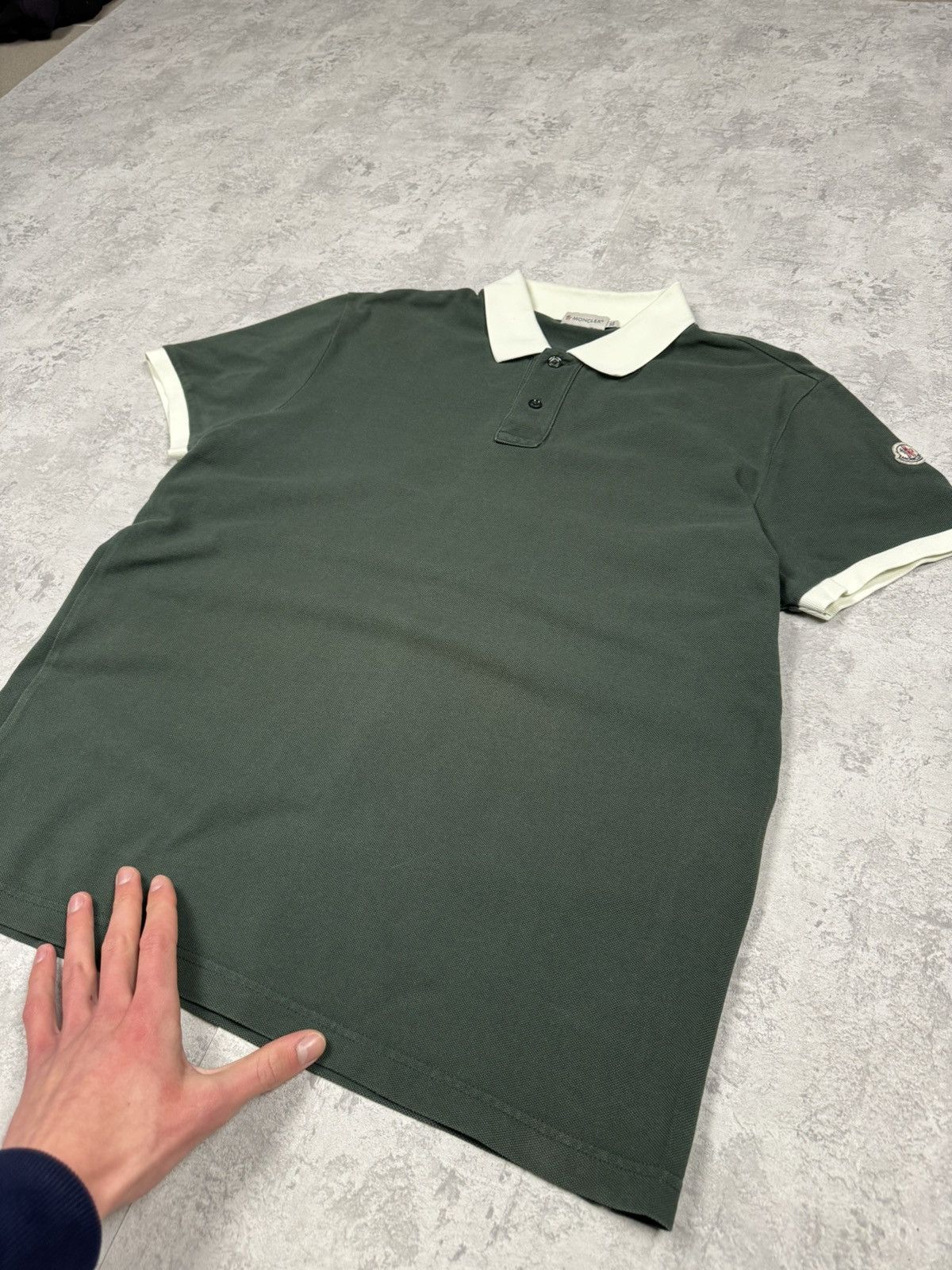 Moncler Moncler Polo T-shirt Green Size XL Size US XL / EU 56 / 4 - 4 Thumbnail