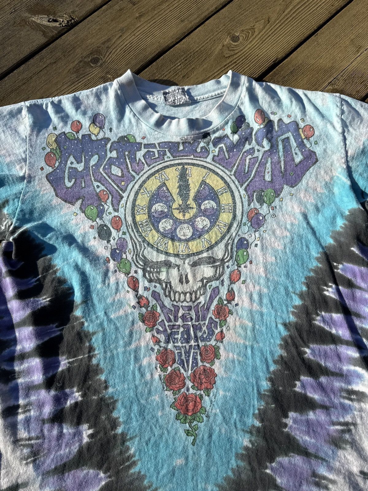 Liquid Blue 1991 Grateful Dead Liquid Blue Tee NYE Tie Dye Concert Tour Size US L / EU 52-54 / 3 - 4 Thumbnail