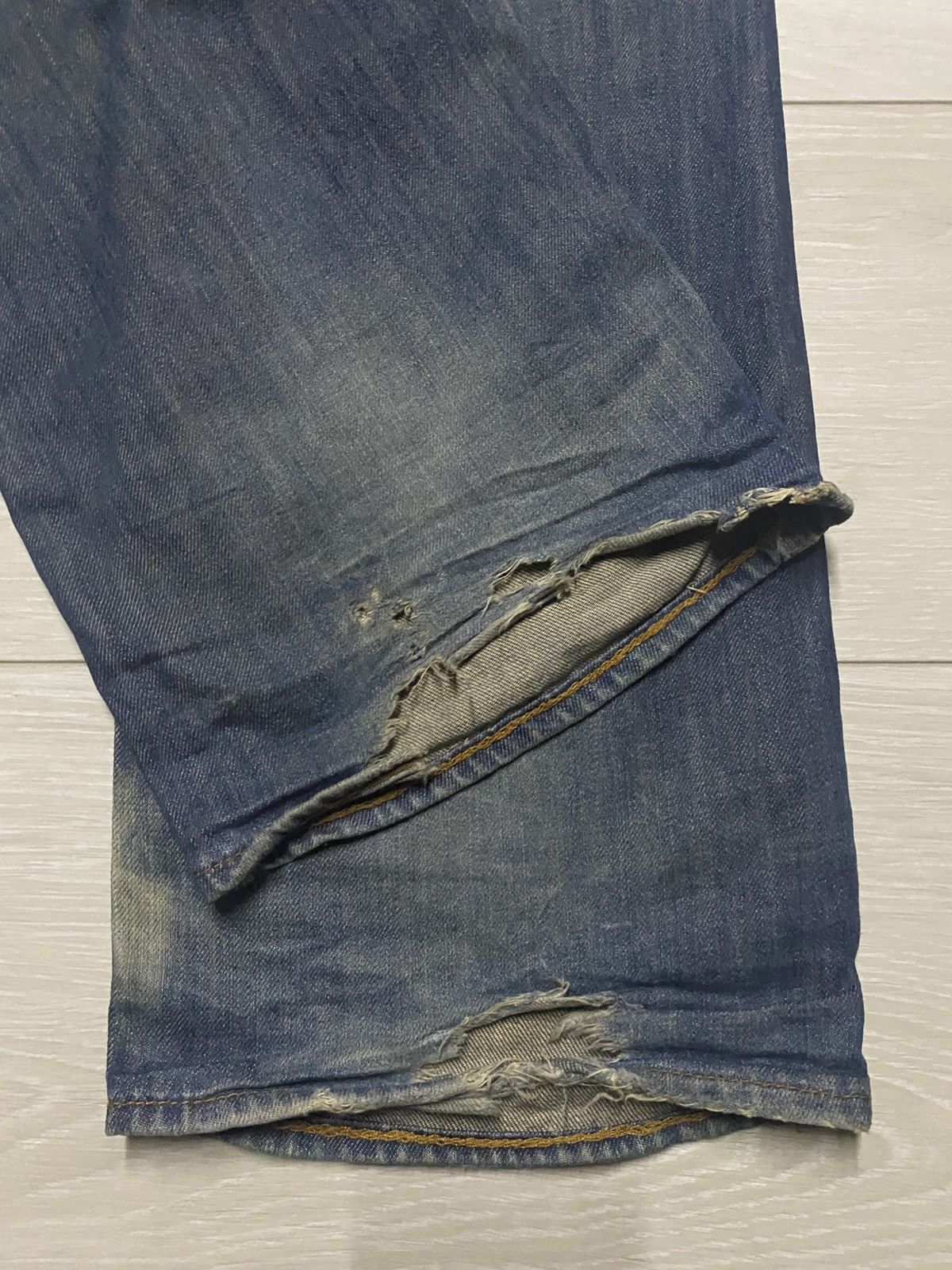 MLB × Polo Ralph Lauren Polo Raph Laurent Bleach Mud Wash Baggy Wide Leg Jeans Size US 31 - 15 Thumbnail