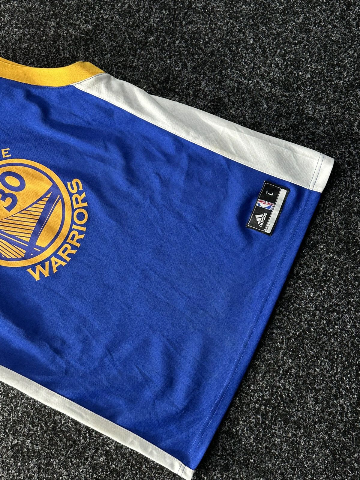 Adidas × NBA × Vintage 🚨 Adidas Golden State Warriors Curry #30 Jersey Basketball Size US L / EU 52-54 / 3 - 3 Thumbnail