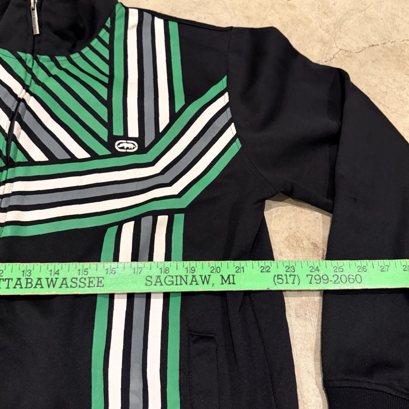 Marcs Marc ECKO UNLTD. LOCK STRIPE Track Jacket Adult Medium Black Striped Mens Size US M / EU 48-50 / 2 - 6 Thumbnail