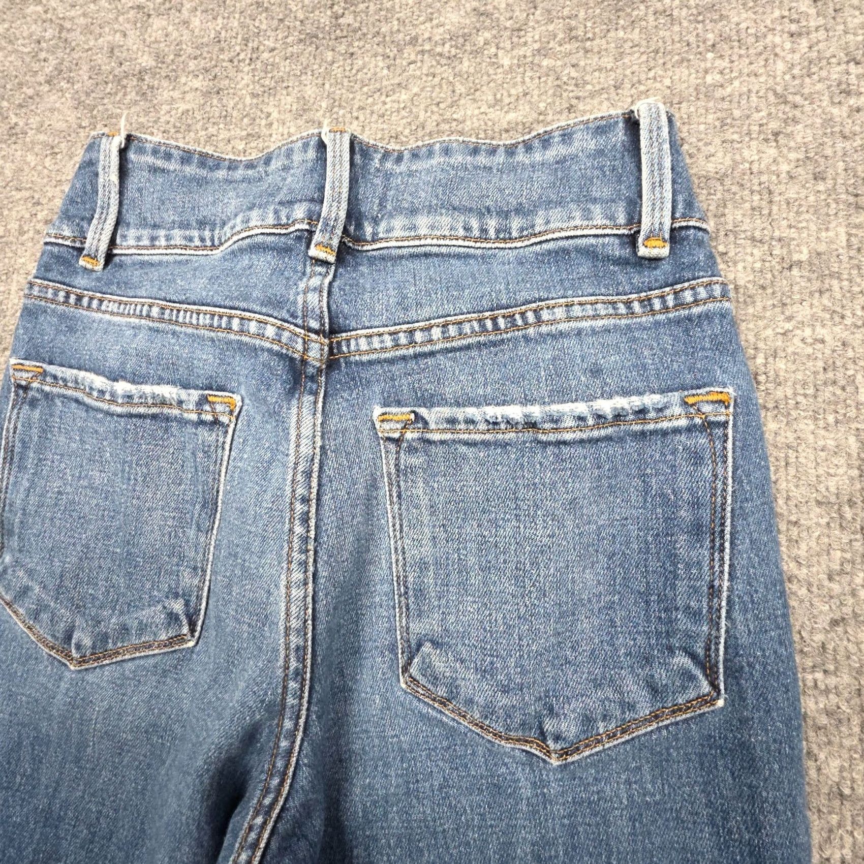 Frame GOOP x FRAME High-Rise Flare Jeans Women's 24 Blue Wide-Leg Stretch Jeans Regular Inseam 29"} Size 40" / US 18 - 3 Thumbnail