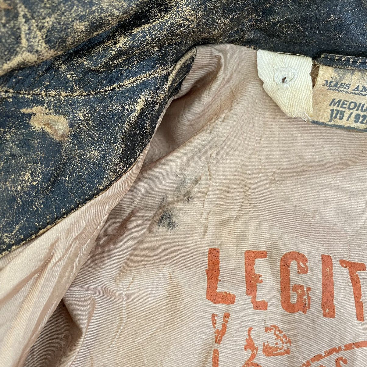 Leather Vintage Mass & Only Faded Patina Buffalo Leather Moto Jacket Size US M / EU 48-50 / 2 - 23 Thumbnail