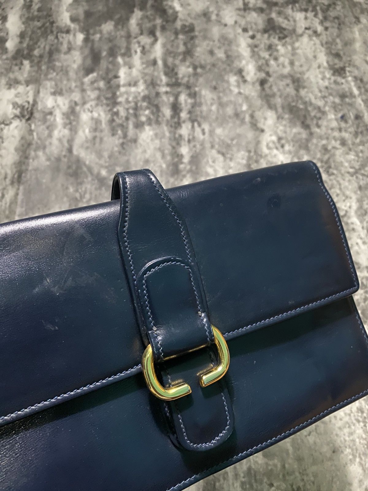 Gucci × Vintage Vintage Gucci 80's Clutch Bag Genuine Leather Size 26 - 7 Thumbnail