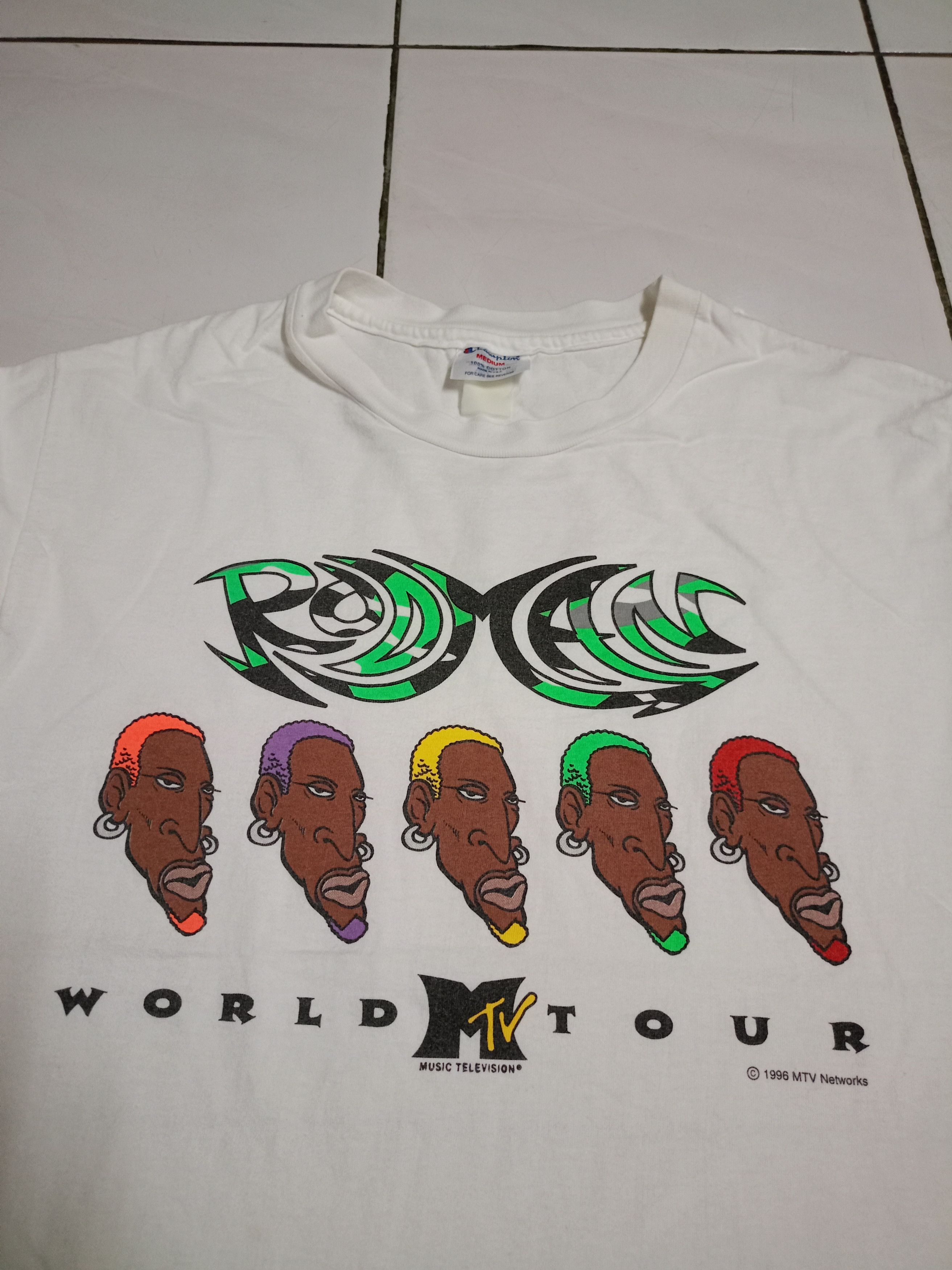 Champion × Mtv × Vintage Vintage rare rodman t shirt Size US M / EU 48-50 / 2 - 3 Thumbnail
