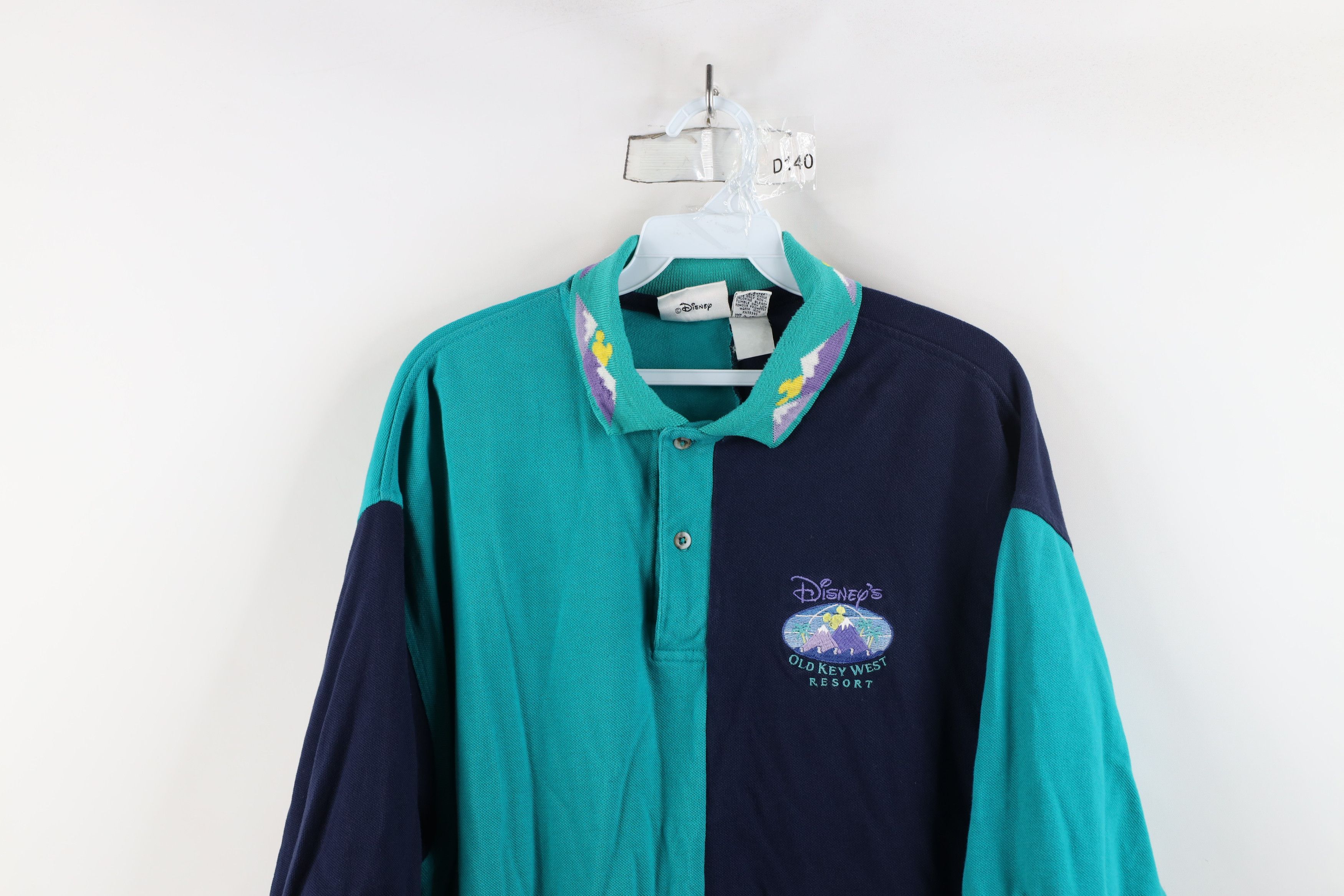 Disney × Vintage Vintage 90s Walt Disney World Block Old Key West Polo USA Size US XXL / EU 58 / 5 - 2 Thumbnail