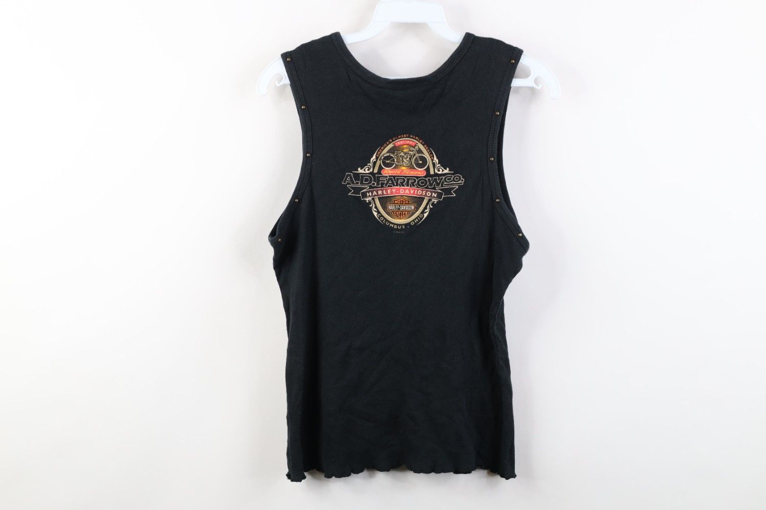 Harley Davidson Vintage Y2K 2004 Harley Davidson Ribbed Tank Top T-Shirt USA Size XL / US 12-14 / IT 48-50 - 11 Thumbnail