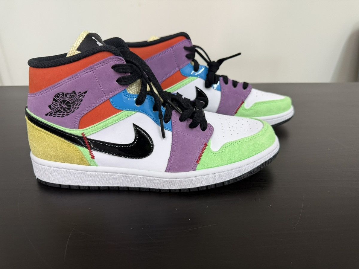 Nike AIR JORDAN 1 MID SE- MULTICOLOR Size US 11 / EU 44 - 3 Thumbnail