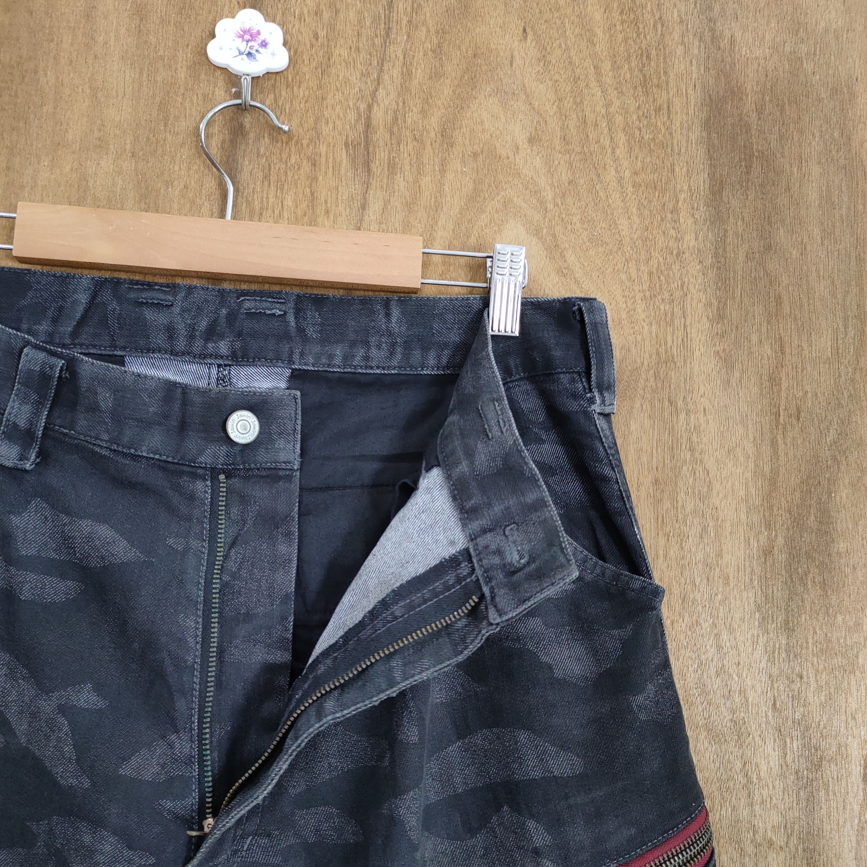 Japanese Brand × Vintage VINTAGE JAWIN BLACK CAMO CARGO PANTS Size US 33 - 12 Thumbnail