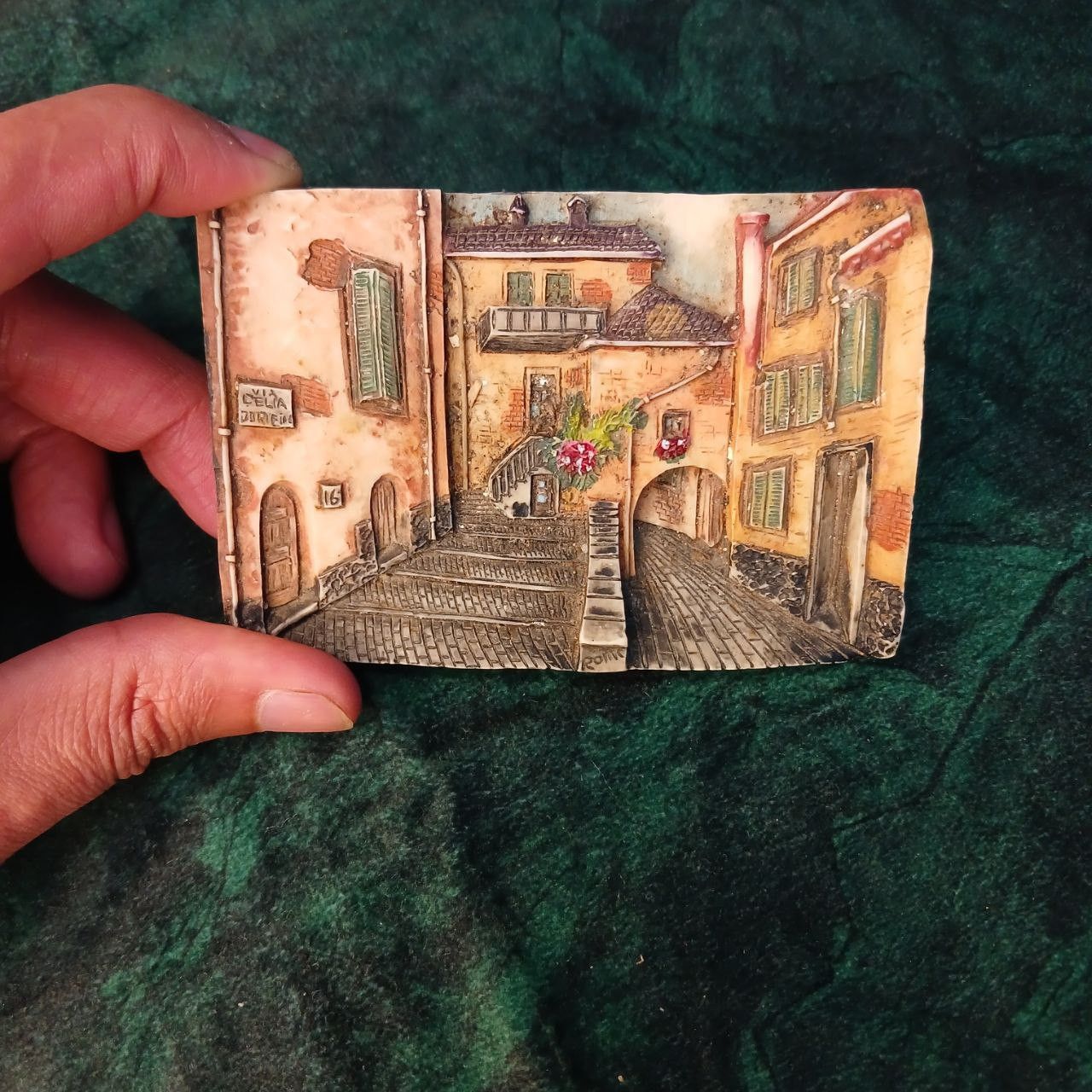 Vintage Vintage 3D Hand Carved Old House Wall Mural Size ONE SIZE - 1 Thumbnail