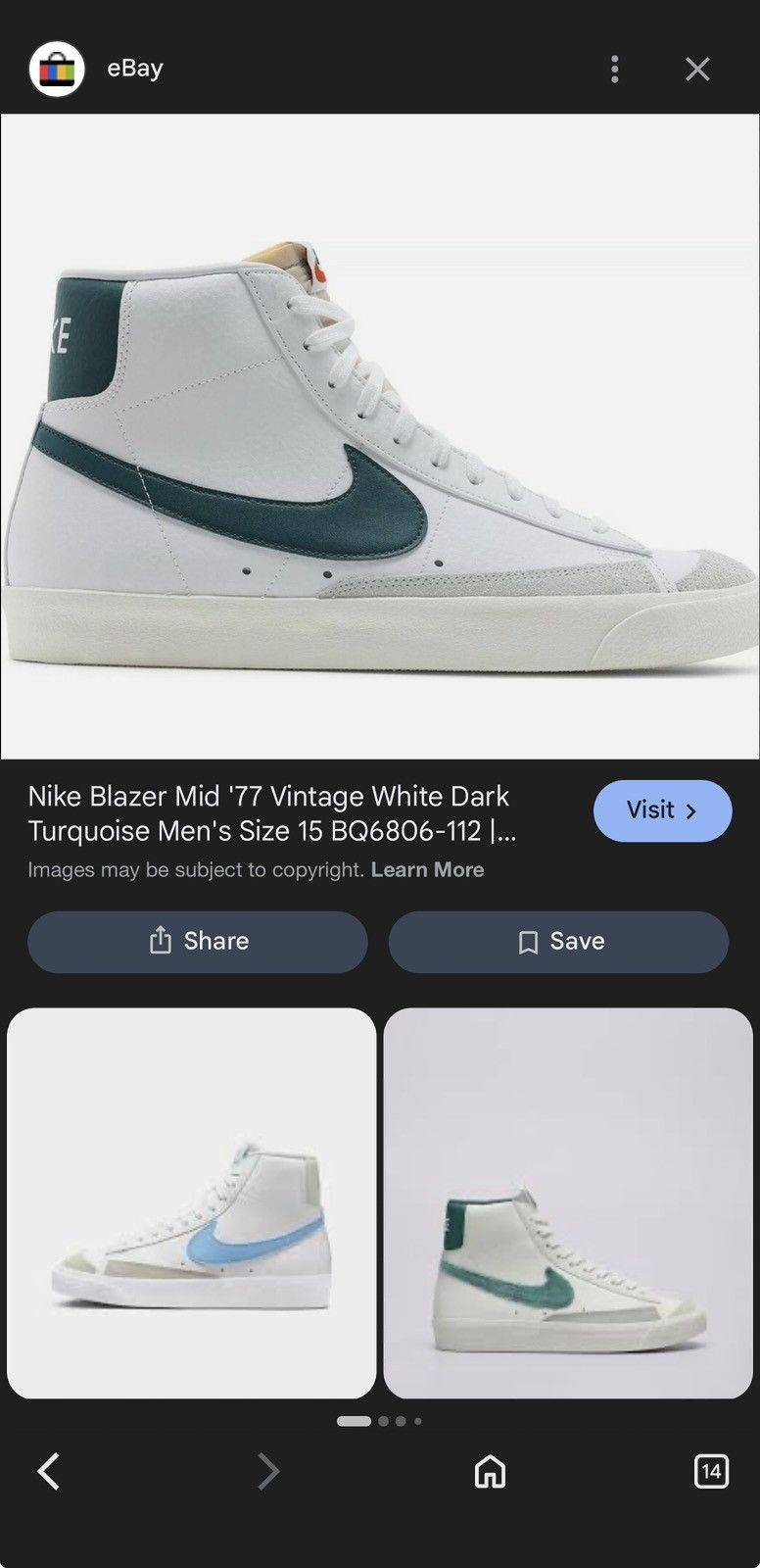 Nike Nike Blazers Size US 11 / EU 44 - 5 Thumbnail