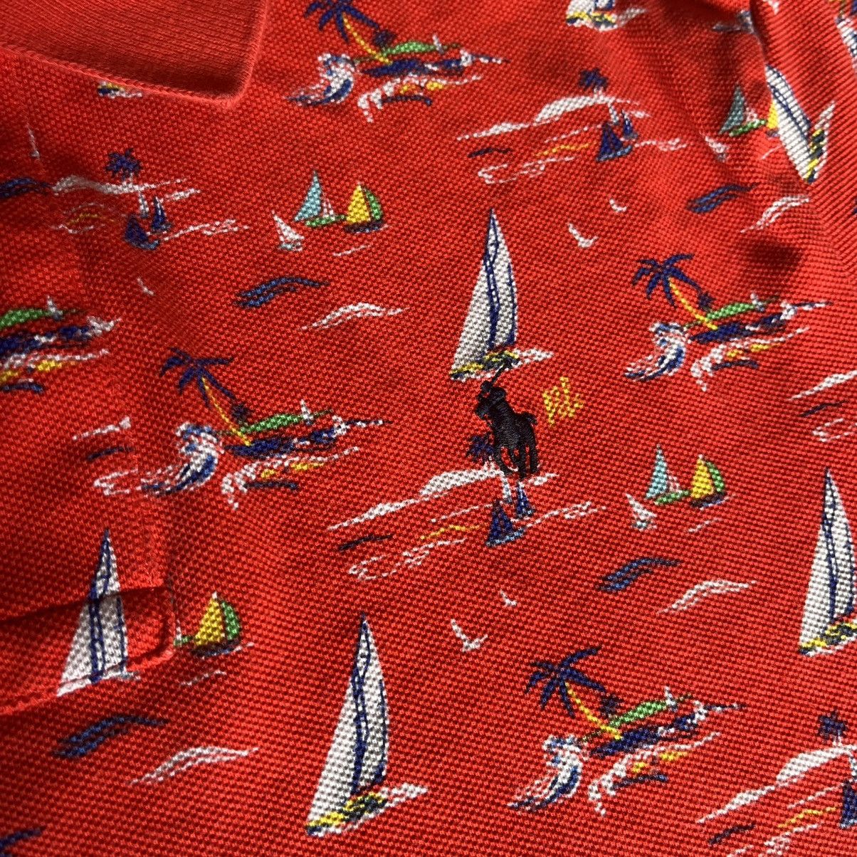 Polo Ralph Lauren × Ralph Lauren Polo Ralph Lauren Sailboat Cotton Mesh Print Polo Shirt Size US S / EU 44-46 / 1 - 4 Thumbnail