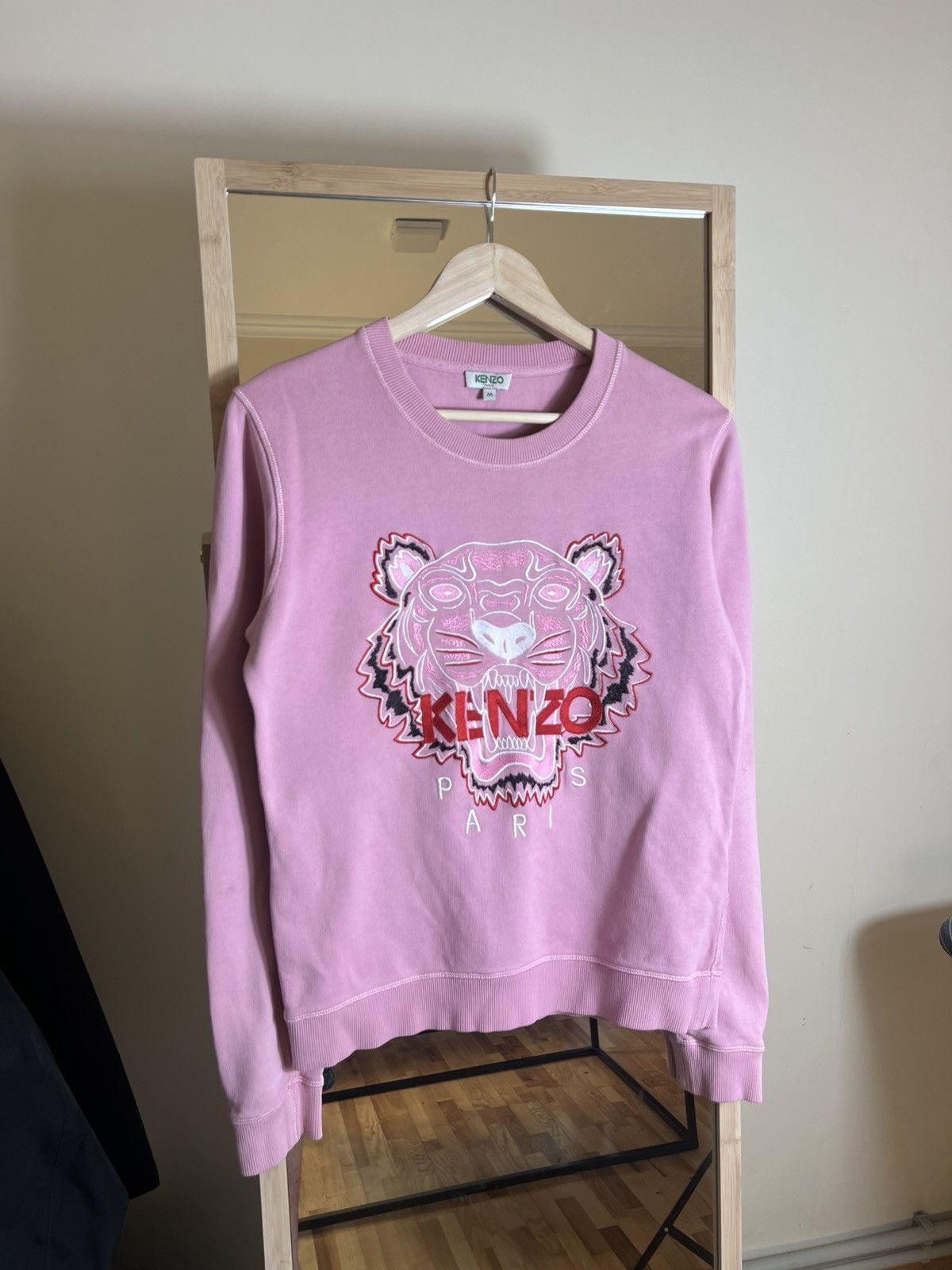Kenzo Women’s Vintage Y2K Kenzo Sweatshirt Pink Big Logo Size M / US 6-8 / IT 42-44 - 2 Thumbnail