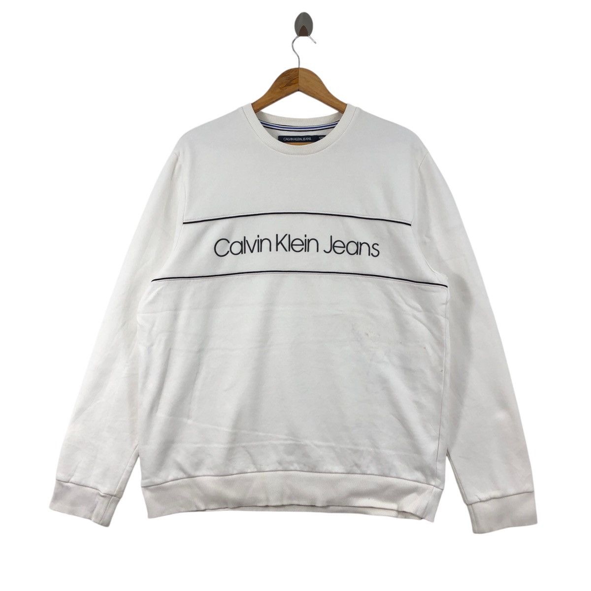 Calvin Klein CALVIN KLEIN Jeans Sweatshirt Crewneck Spellout Logo Size XL Size US XL / EU 56 / 4 - 1 Thumbnail