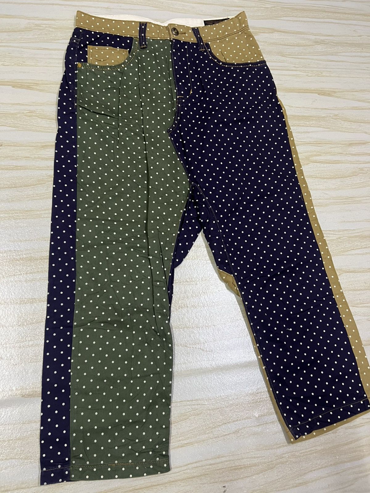 Japanese Brand Japanese Brand Cube Sugar Polkadot Cropped Trousers Pant Size US 30 / EU 46 - 3 Thumbnail