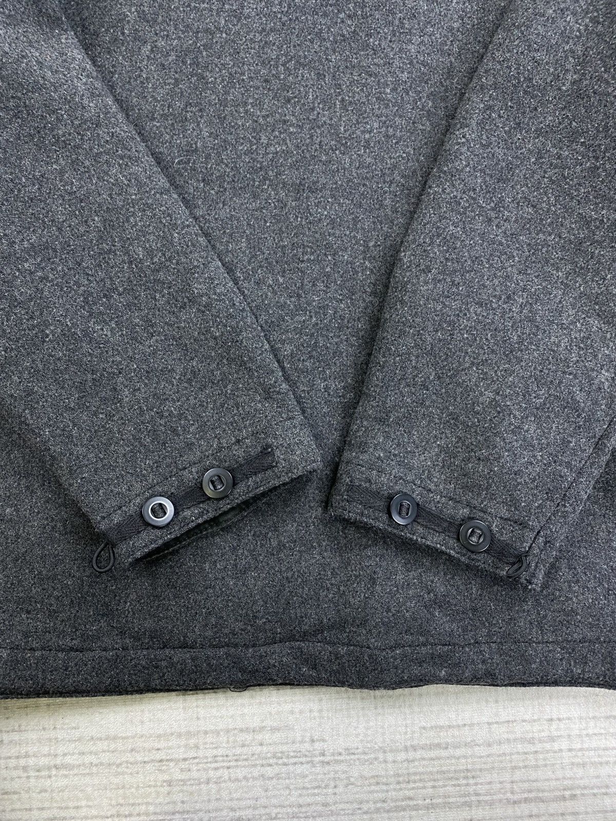 Gap × Japanese Brand × Vintage Vtg GAP Pullover Anorak Double Pocket Wool Hoodie Jacket Size US M / EU 48-50 / 2 - 8 Thumbnail