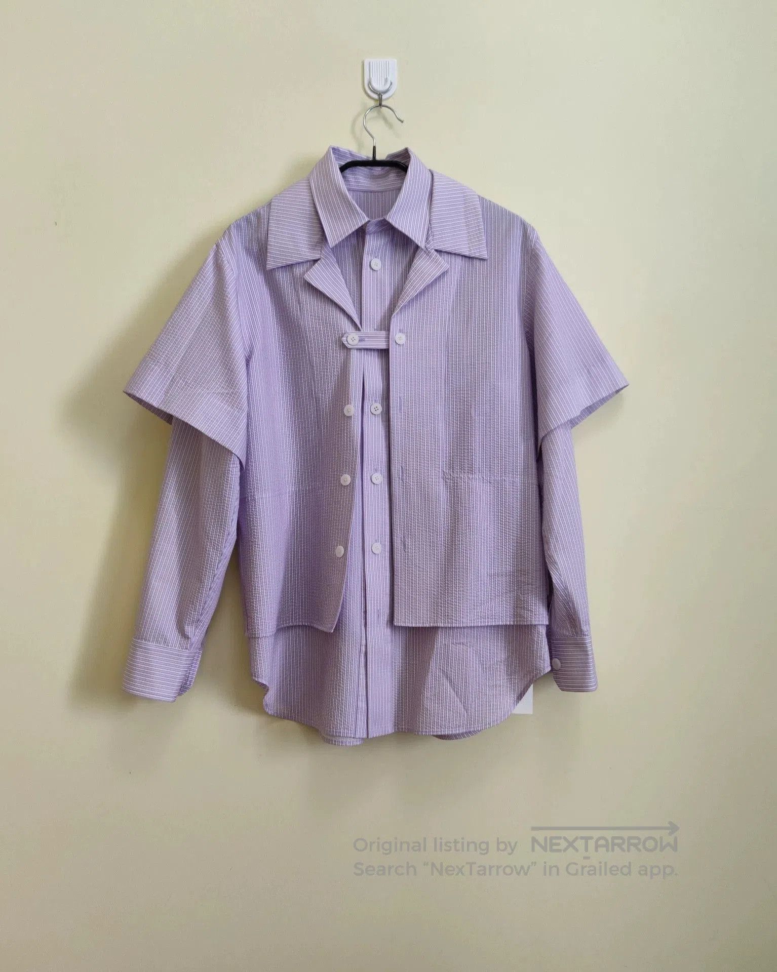 Other Exclusive Purple and White Layered Shirt. Size M / US 6-8 / IT 42-44 - 1 Thumbnail