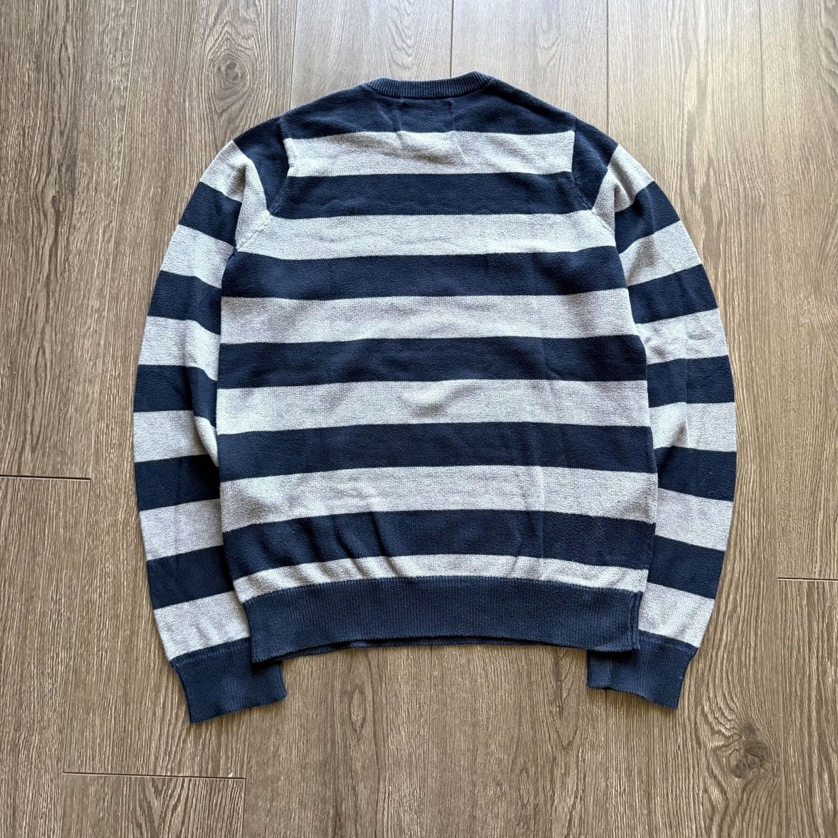 Abercrombie & Fitch Abercrombie & Fitch Sweater Mens Medium Blue Knit Crewneck Pullover Striped Y2K Vintage? Size US M / EU 48-50 / 2 - 6 Thumbnail