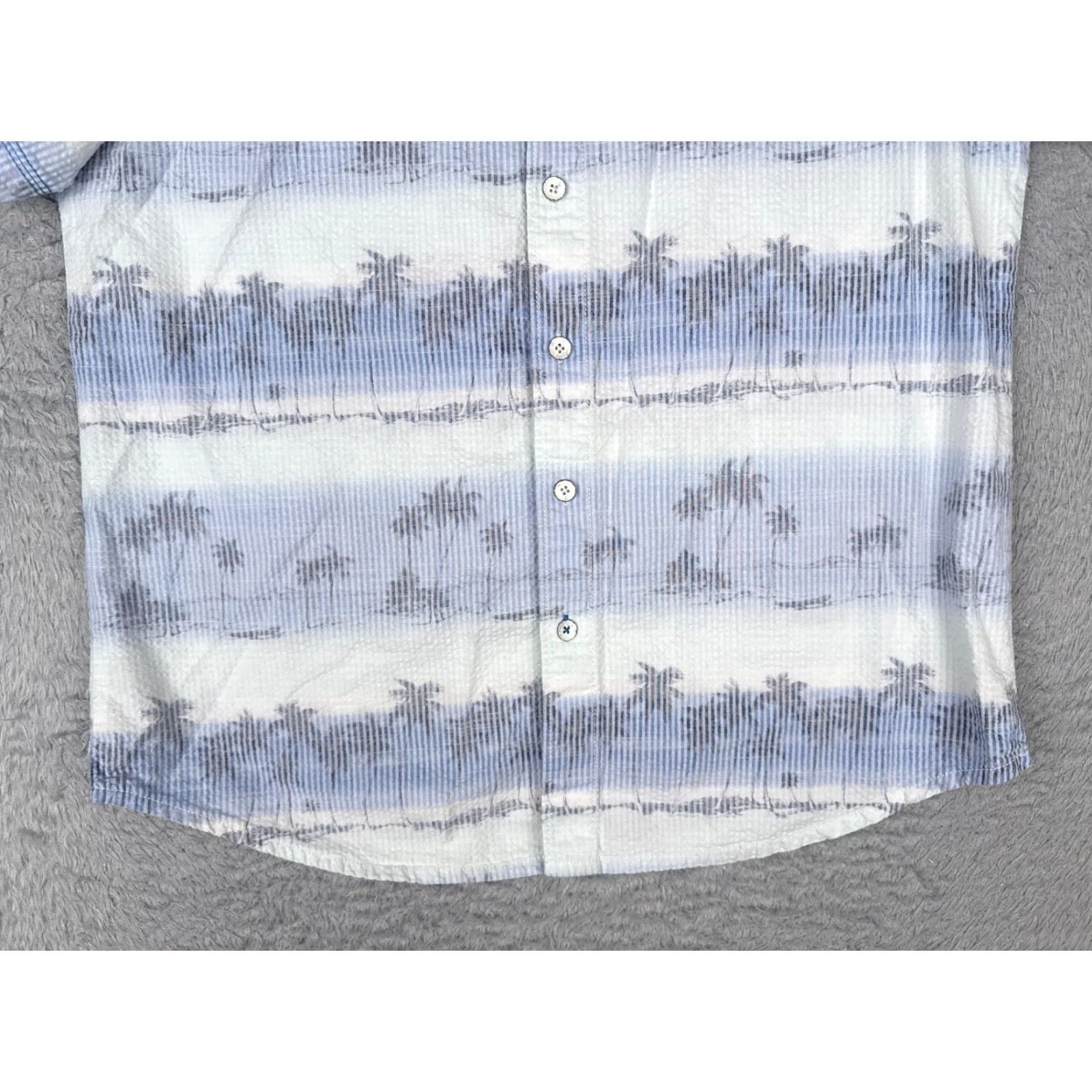 Tommy Bahama Tommy Bahama Shirt Men Small Blue White Stripe Cotton Blend Button Hawaiian Casual Shirts Size US S / EU 44-46 / 1 - 5 Thumbnail