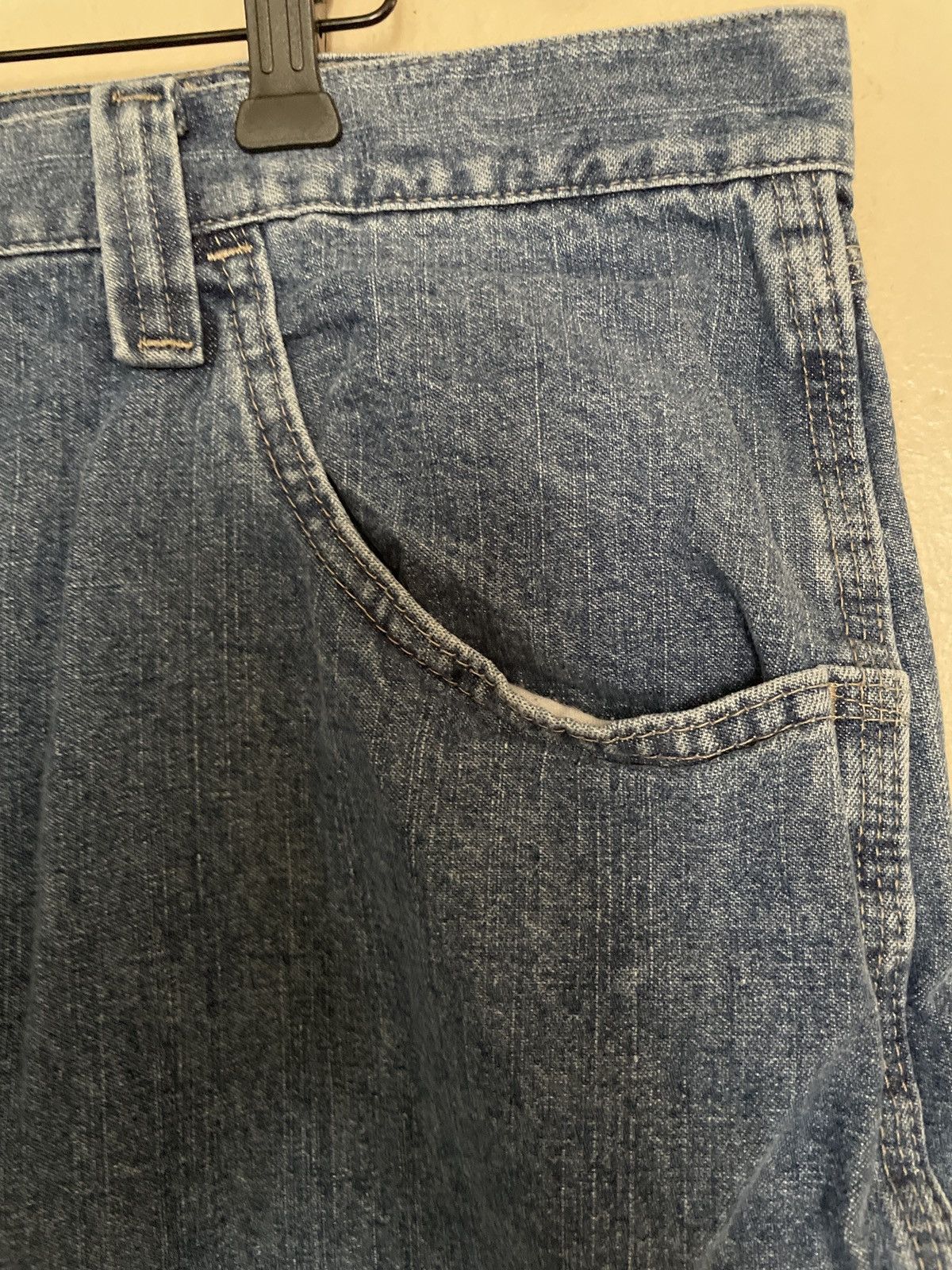 Vintage × Wrangler Wrangler Denim Jean Shorts Jorts 42 vintage BLUE Carpenter 🔥 Size US 42 / EU 58 - 6 Thumbnail