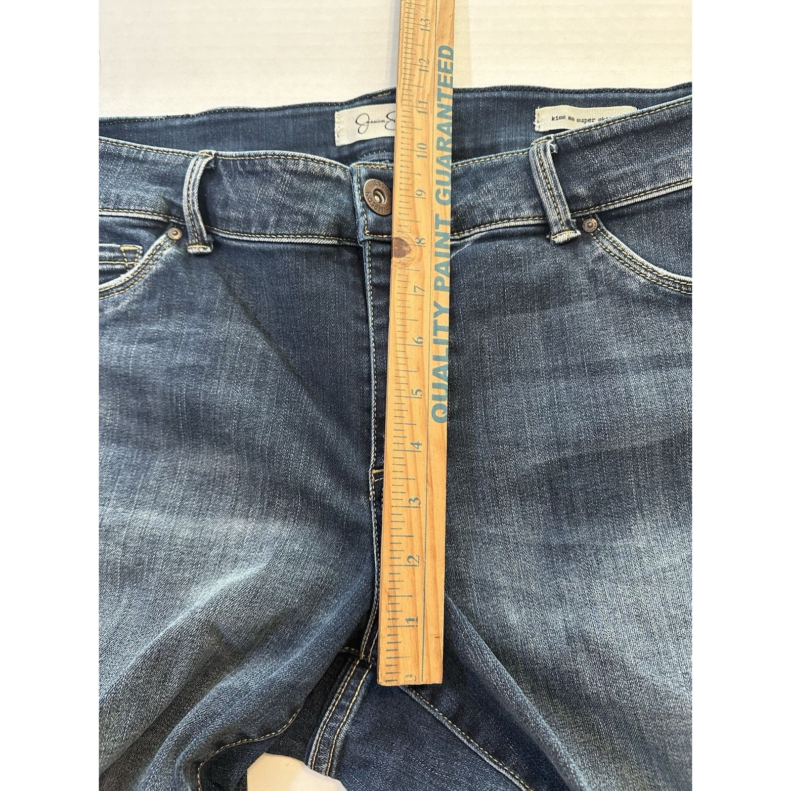 Jessica Simpson Jessica Simpson Kiss Me Super Skinny Jeans Blue 16W Preppy Size 38" / US 16 / IT 52 - 9 Thumbnail