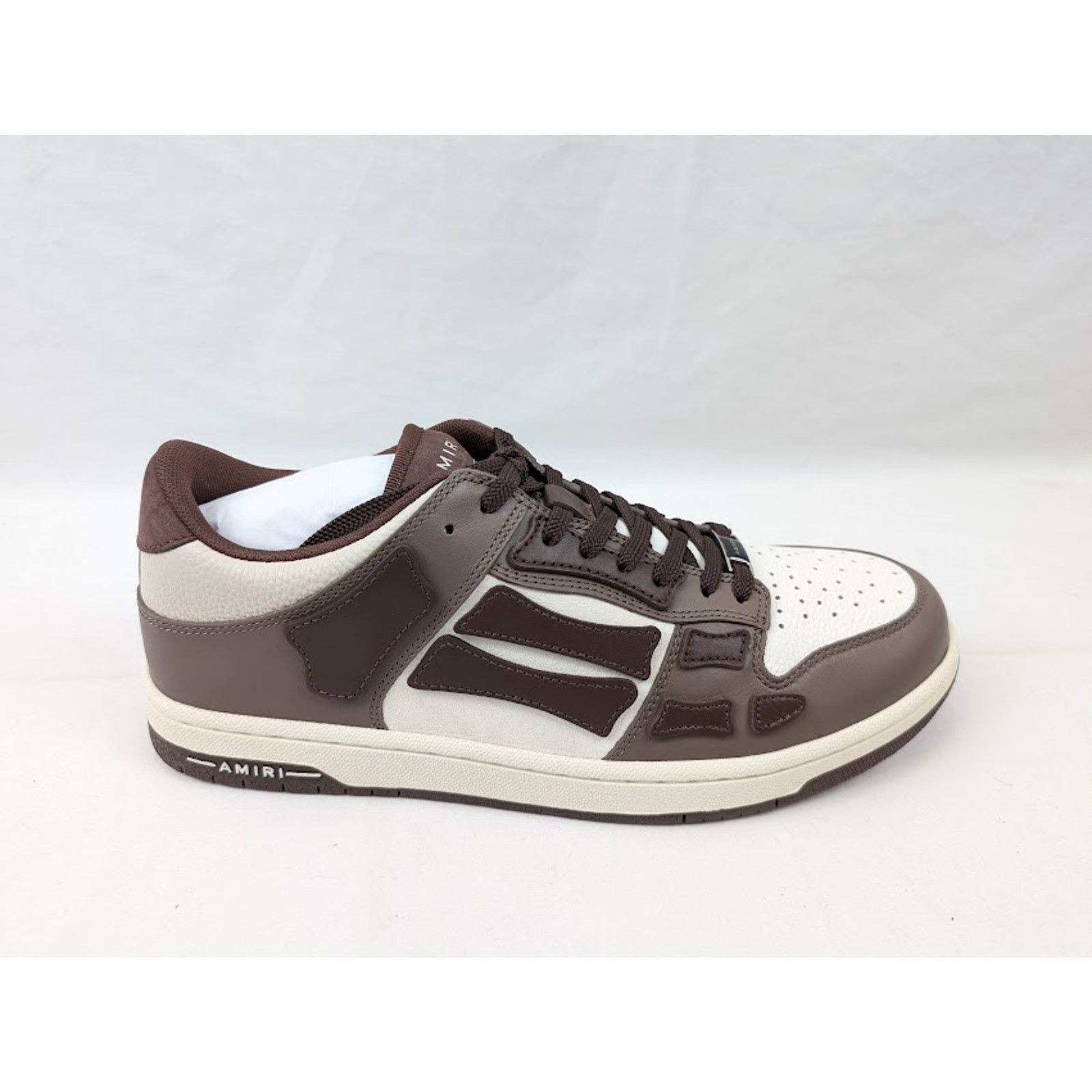 Amiri o1rshd1 Skelton Low-Top Sneakers in Brown Size US 9 / EU 42 - 1 Thumbnail